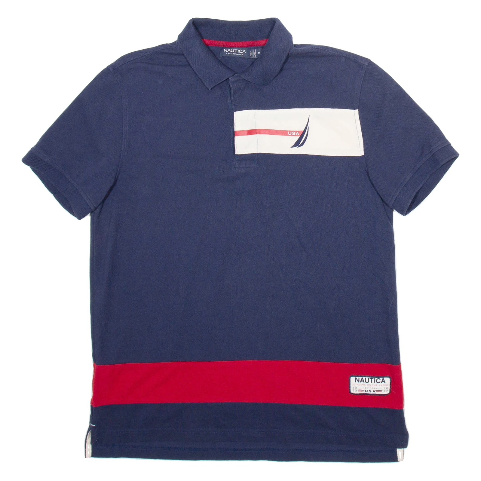 NAUTICA Mens Polo Shirt Blue Short Sleeve M Refurbished - N/A refurbished available on Cerqular