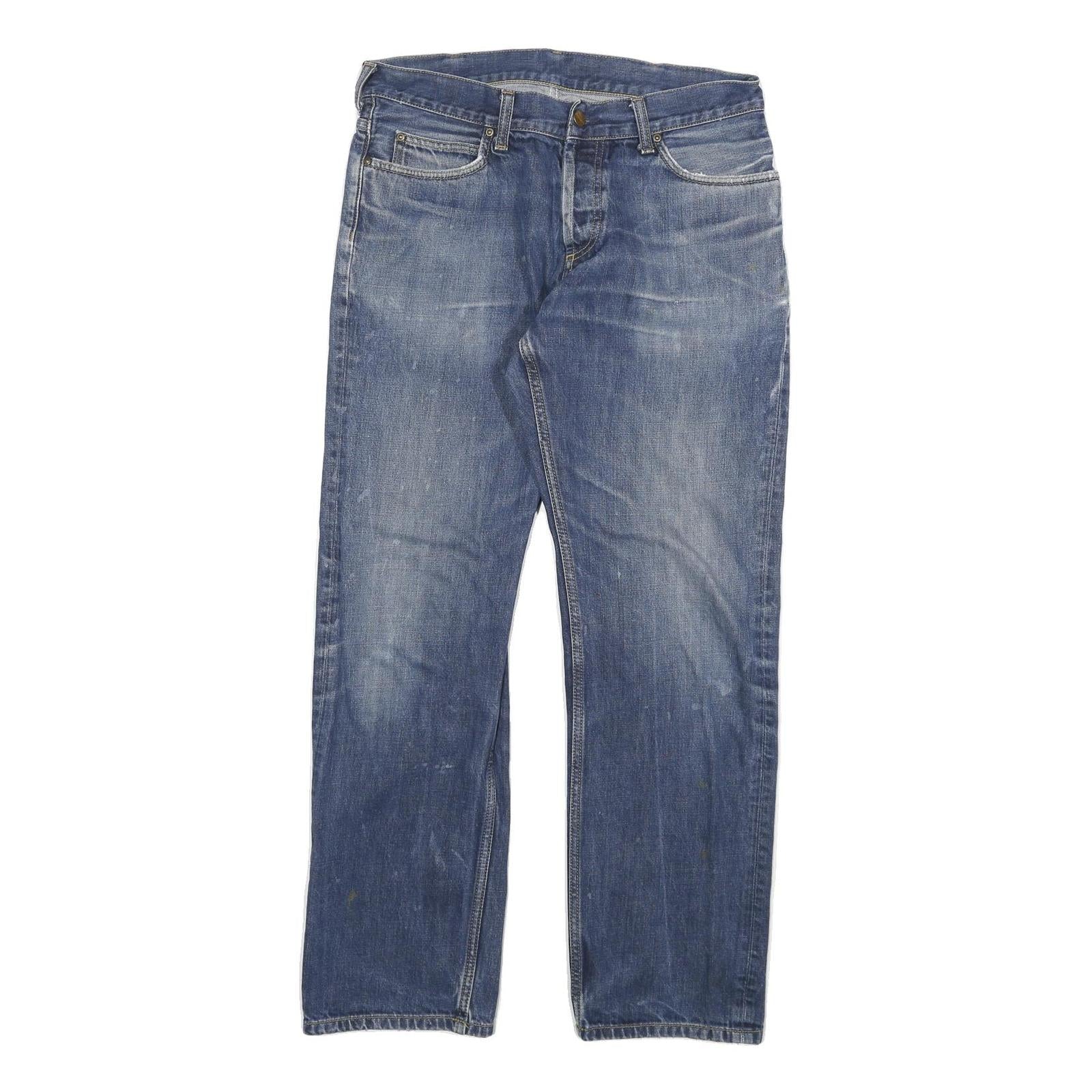 CARHARTT Mens Regular Fit Blue Denim Jeans W32 L29 Casual Cotton Blend Zip Refurbished - N/A refurbished available on Cerqular