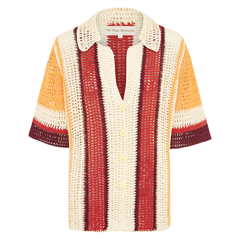 Blouse James Shirt Red-Papaya | Color: RED PAPAYA | Size: AU-08 Refurbished - N/A (I could not find a well-known brand with this name refurbished available on Cerqular