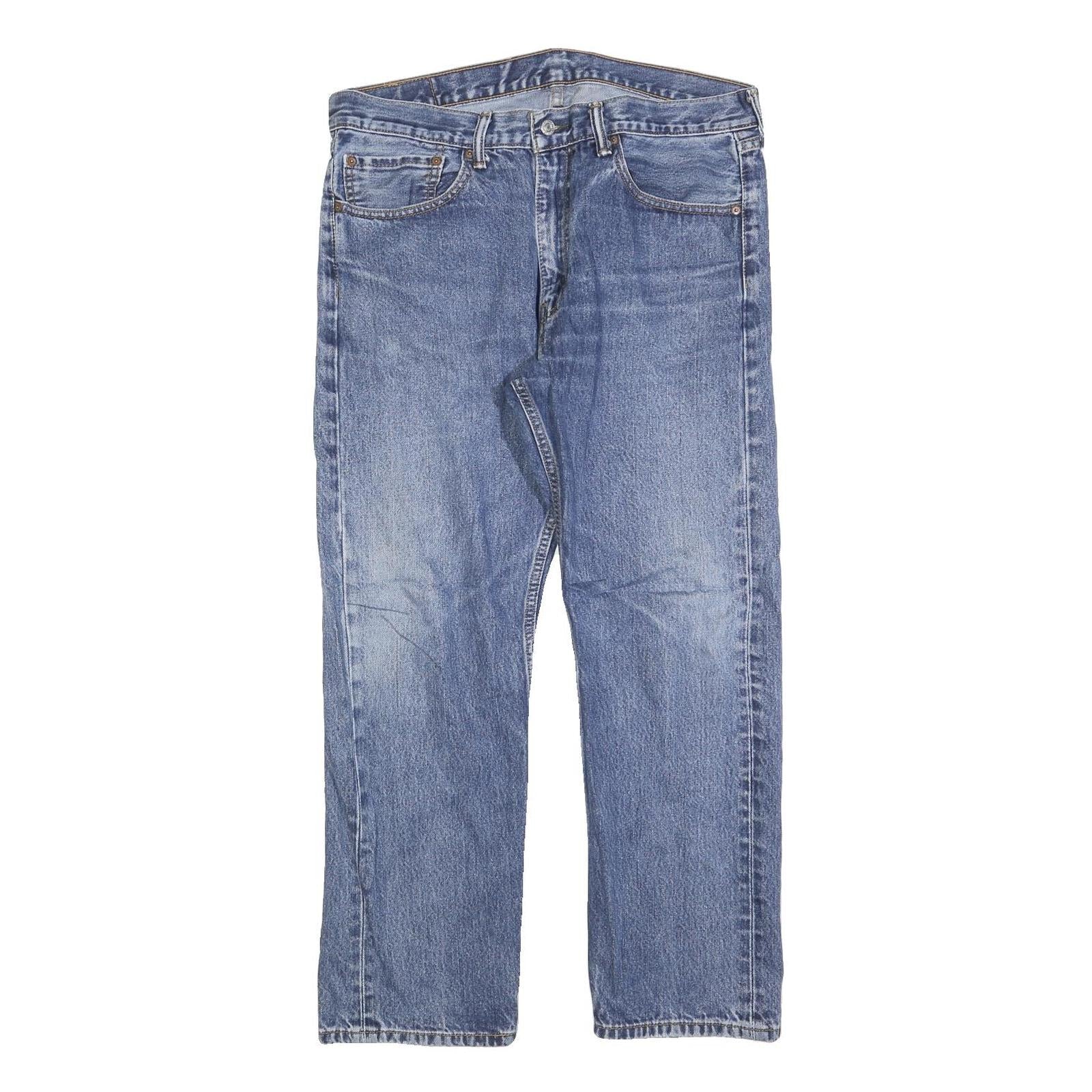 LEVI'S 505 Mens Jeans Blue Regular Straight Denim Medium W36 L30 Classic Cotton Refurbished - N/A refurbished available on Cerqular