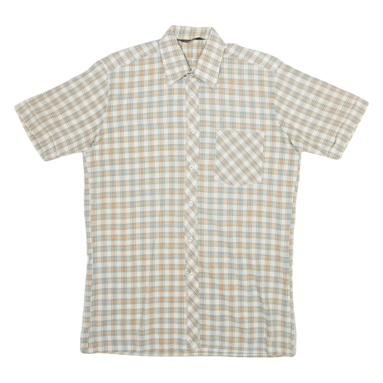Mens Shirt Beige 90s Check M Refurbished - N/A refurbished available on Cerqular