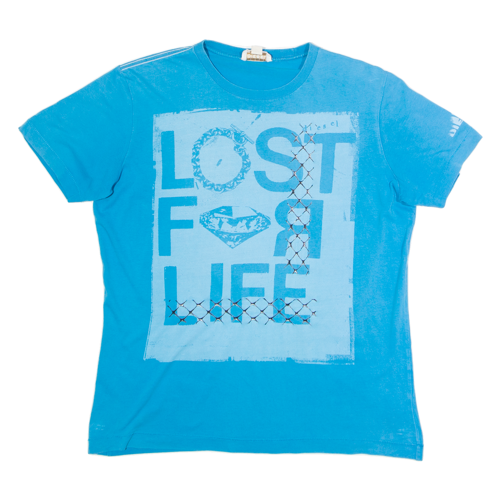 Buy DIESEL Lost For Life Mens T-Shirt Blue Crew Neck M Refurbished - $16.89 DIESEL Lost For Life Mens T-Shirt Blue Crew Neck M Refurbished - N/A refurbished available on Cerqular