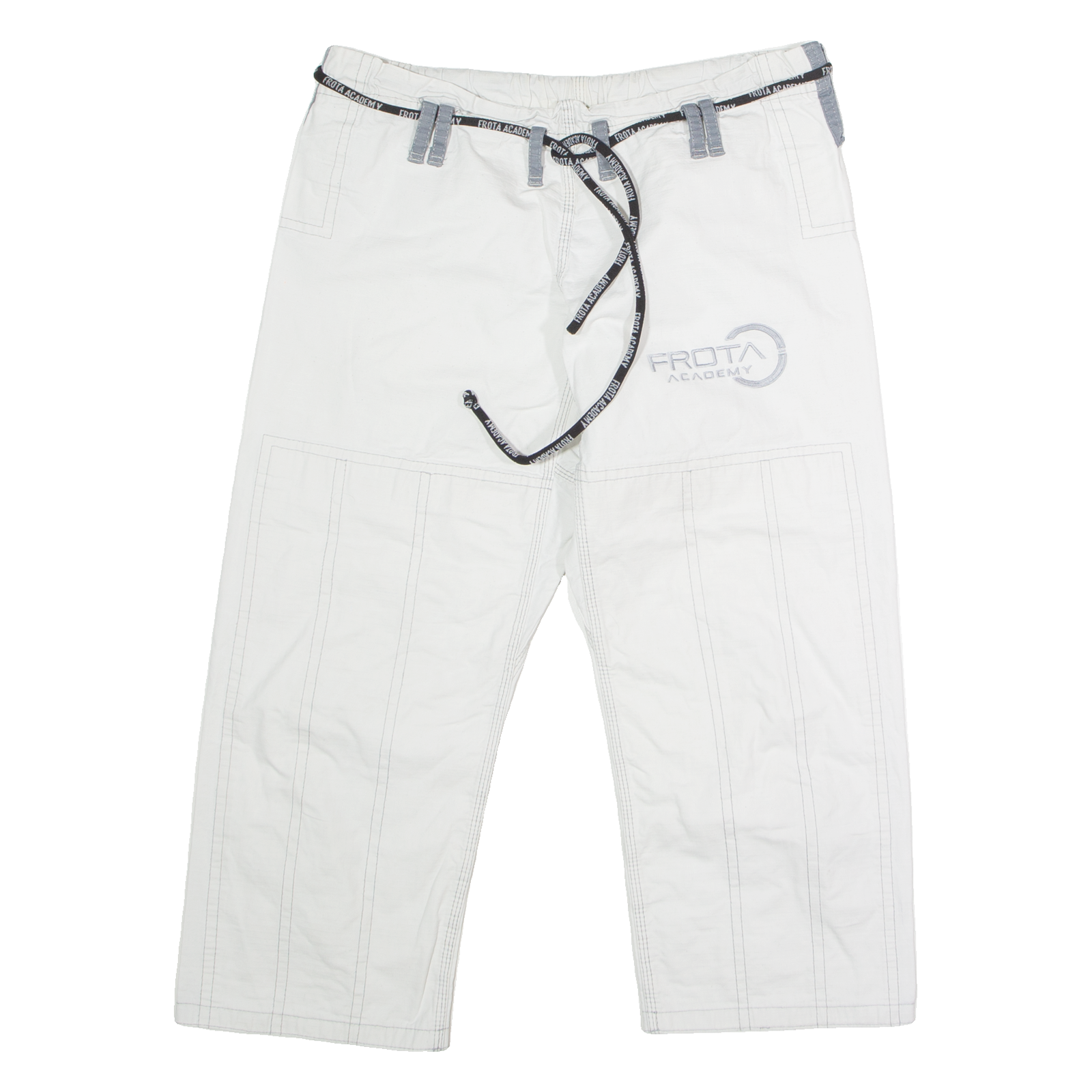 FROTA ACADEMY Mens Canvas Trousers White Relaxed Wide-Leg W34 L24 Refurbished - N/A refurbished available on Cerqular
