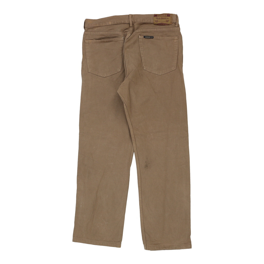 Buy Carrera Trousers - 36W 32L Brown Cotton Refurbished - $16.87 Carrera Trousers - 36W 32L Brown Cotton Refurbished - Thrifted (note: this is a term often used to describe second- refurbished available on Cerqular