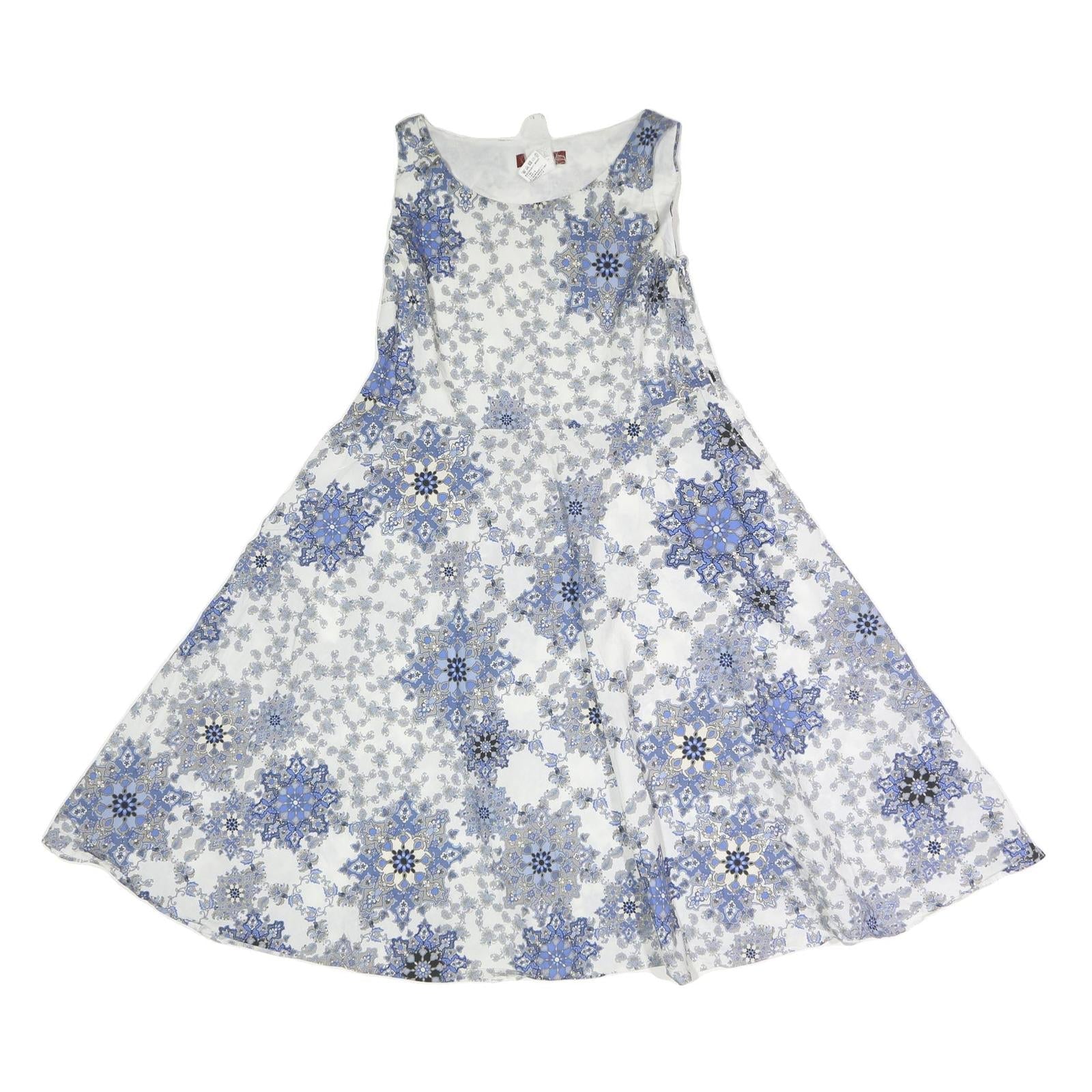 Buy MAX MARA Womens White & Blue Fit & Flare Cotton Blend Dress Sleeveless Midi M Refurbished - $105.29 MAX MARA Womens White & Blue Fit & Flare Cotton Blend Dress Sleeveless Midi M Refurbished - N/A refurbished available on Cerqular