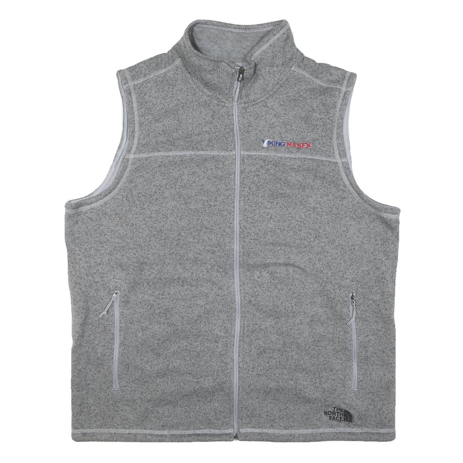 THE NORTH FACE Mens Grey Fleece Sleeveless Zip Jacket XL Polyester Blend Outdoor Refurbished - N/A refurbished available on Cerqular