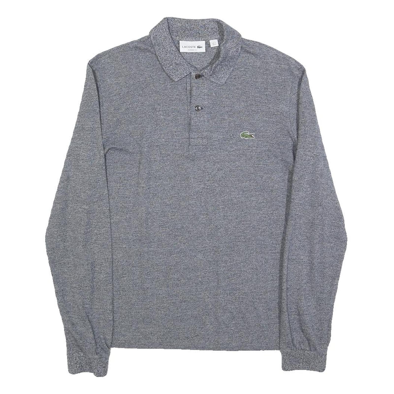 Buy LACOSTE Mens Grey Long Sleeve Plain S Classic Cotton Blend Polo Shirt Refurbished - $67.59 LACOSTE Mens Grey Long Sleeve Plain S Classic Cotton Blend Polo Shirt Refurbished - N/A refurbished available on Cerqular