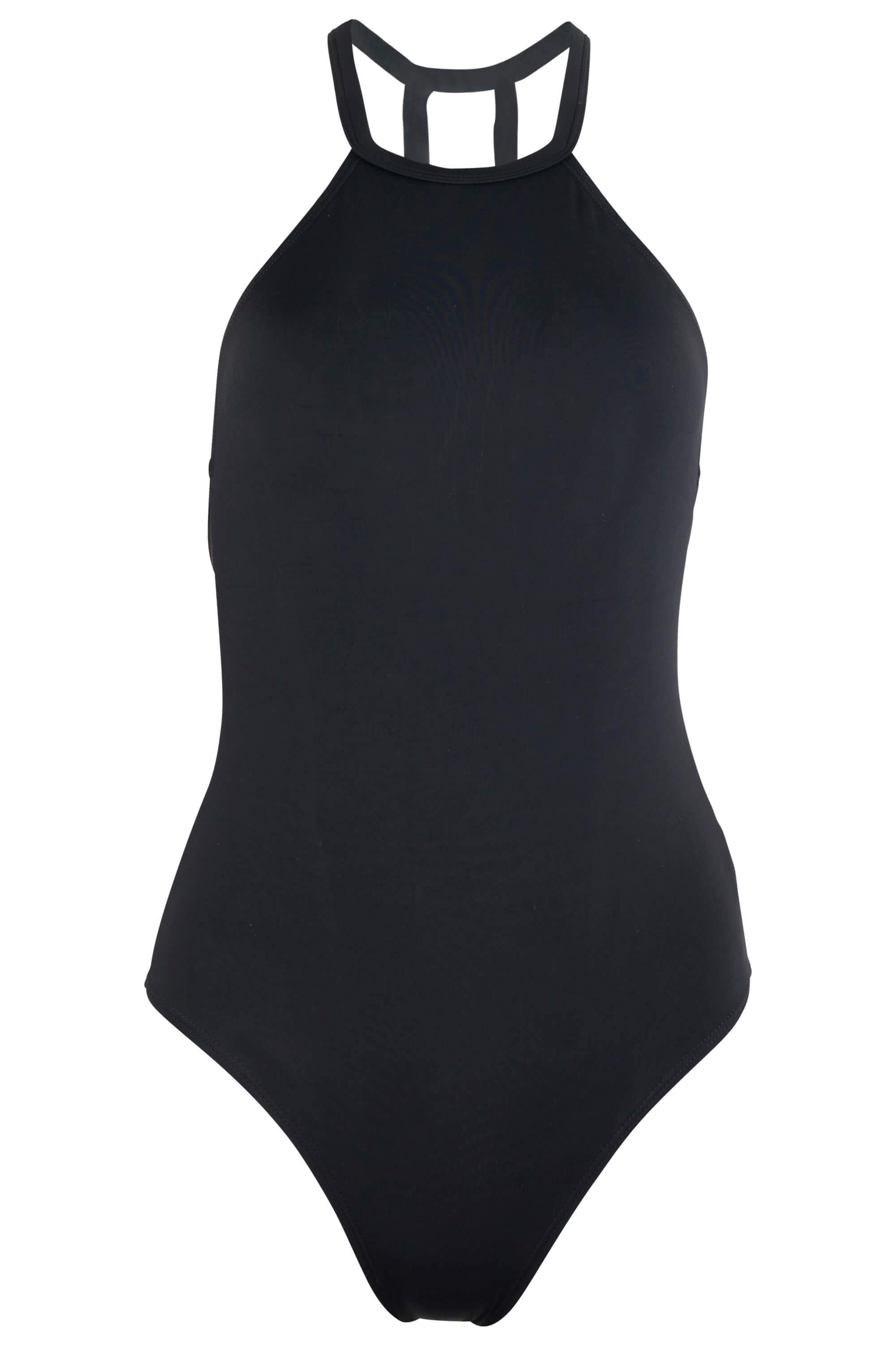 Denise - High Neck One Piece Swimsuit in Black | Size: Medium Refurbished - Sauipe Swim refurbished available on Cerqular