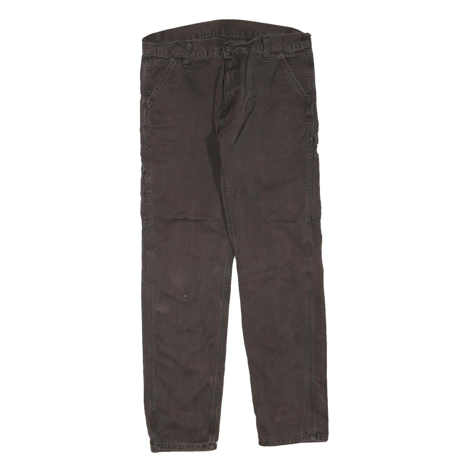 CARHARTT Womens Regular Fit Brown Denim Jeans W32 L30 Workwear Cotton Blend Zip Refurbished - N/A refurbished available on Cerqular