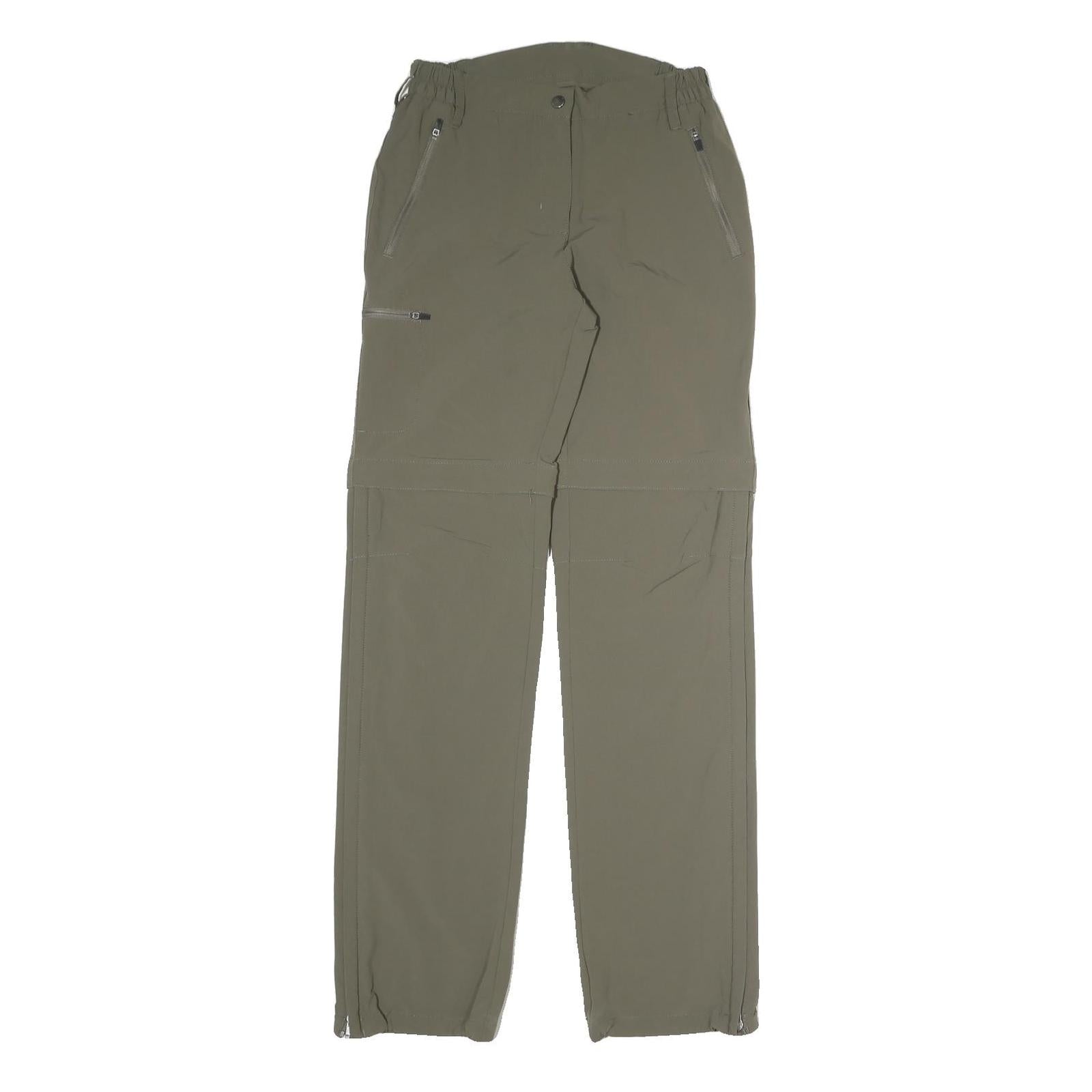 REGATTA Womens Polyester Green Regular Zip Trousers W25 L30 Outdoor Hiking Refurbished - N/A refurbished available on Cerqular