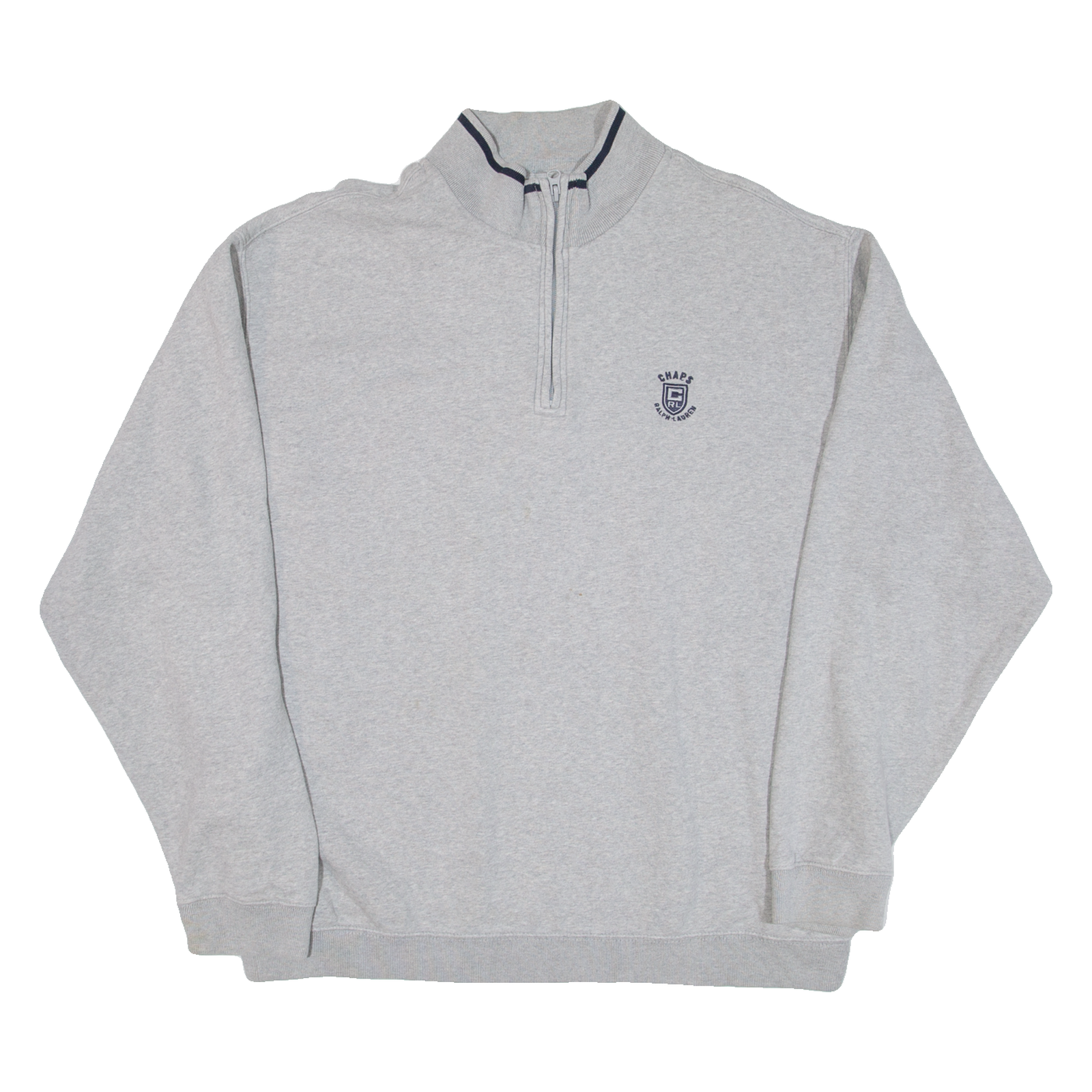 CHAPS RALPH LAUREN Mens Sweatshirt Grey 1/4 Zip L Refurbished - N/A refurbished available on Cerqular