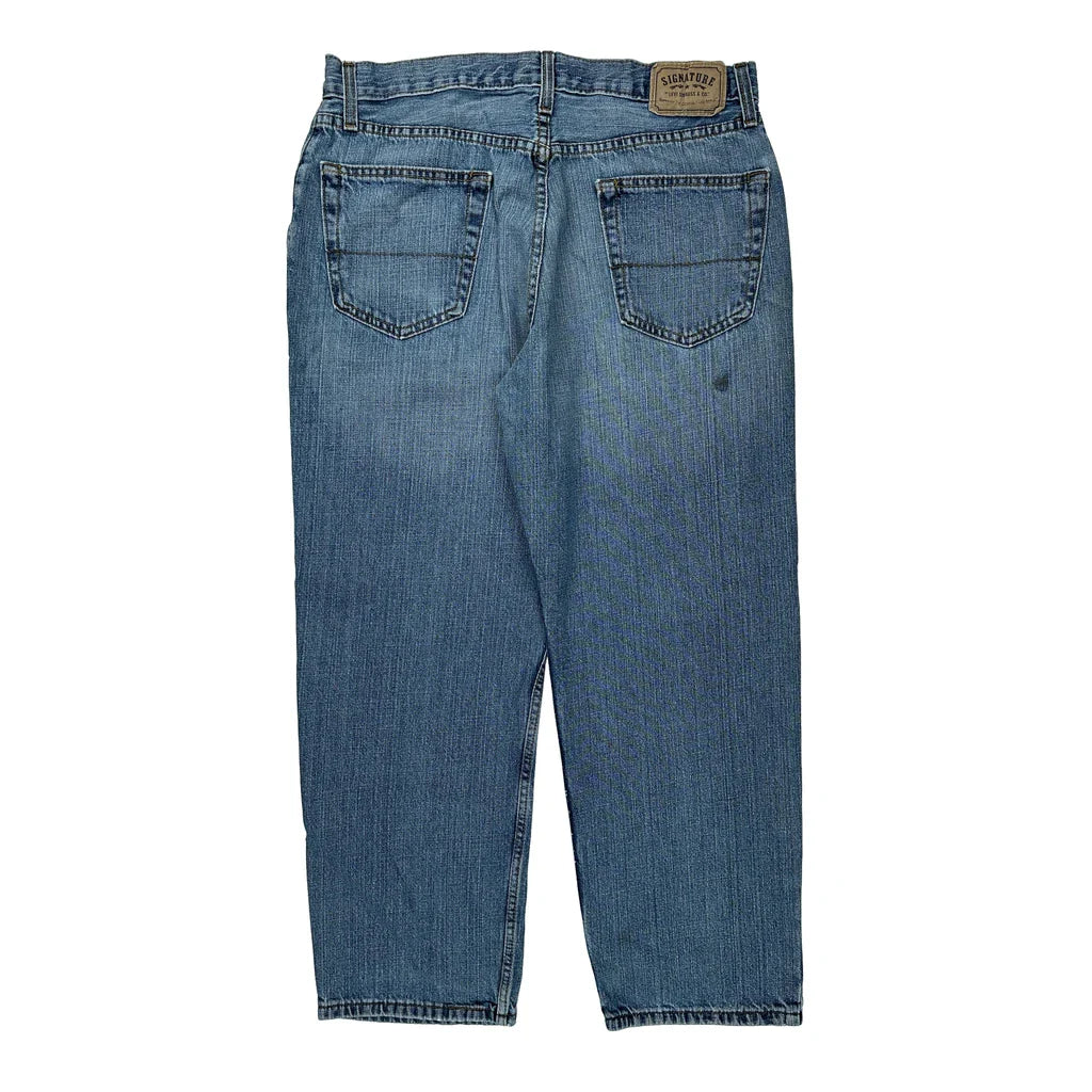 Signature By Levis Jeans - 34W 30L Blue Denim Refurbished - Thrifted (note: this is a term often used to describe second- refurbished available on Cerqular