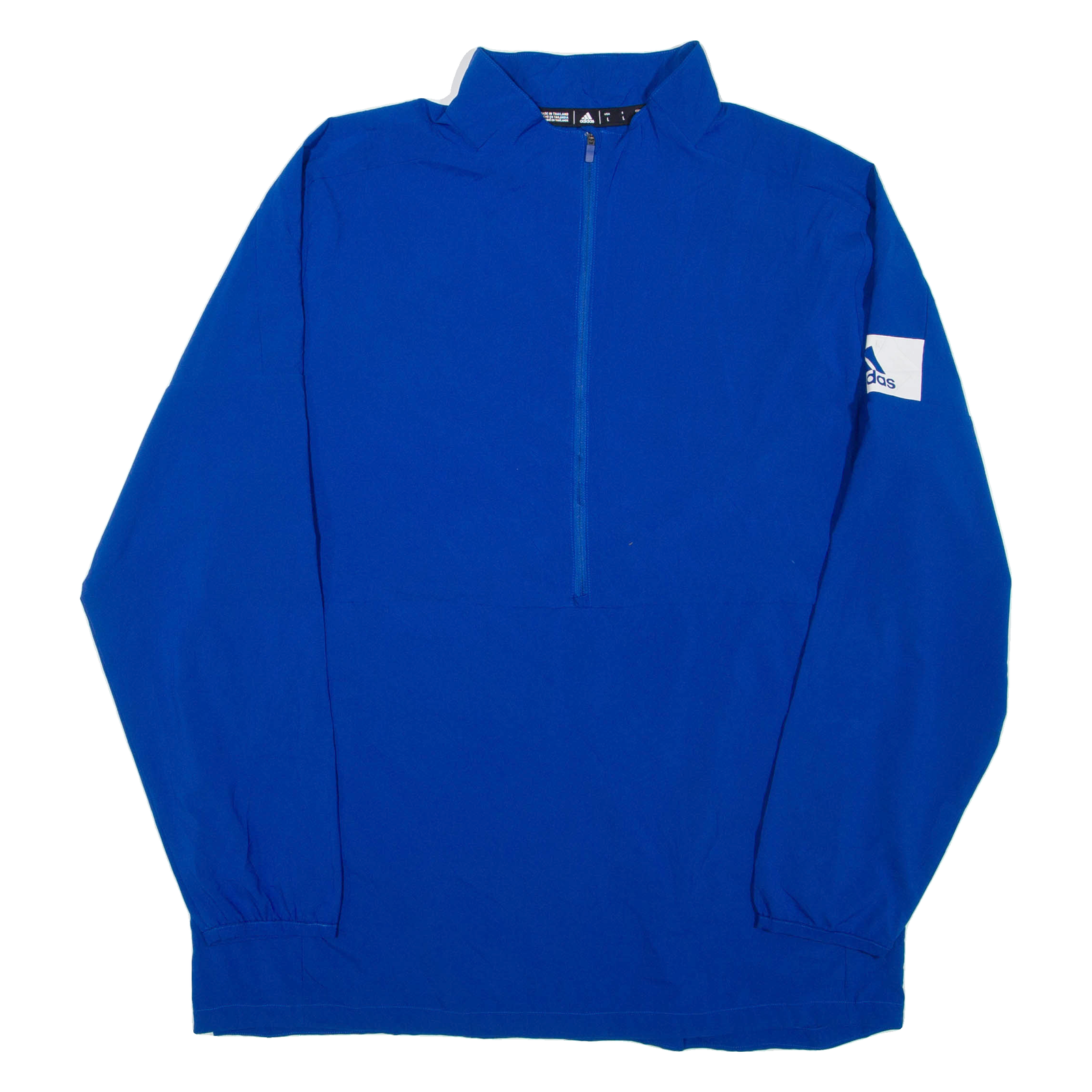 ADIDAS Mens Sweatshirt Blue 1/4 Zip L Refurbished - N/A refurbished available on Cerqular