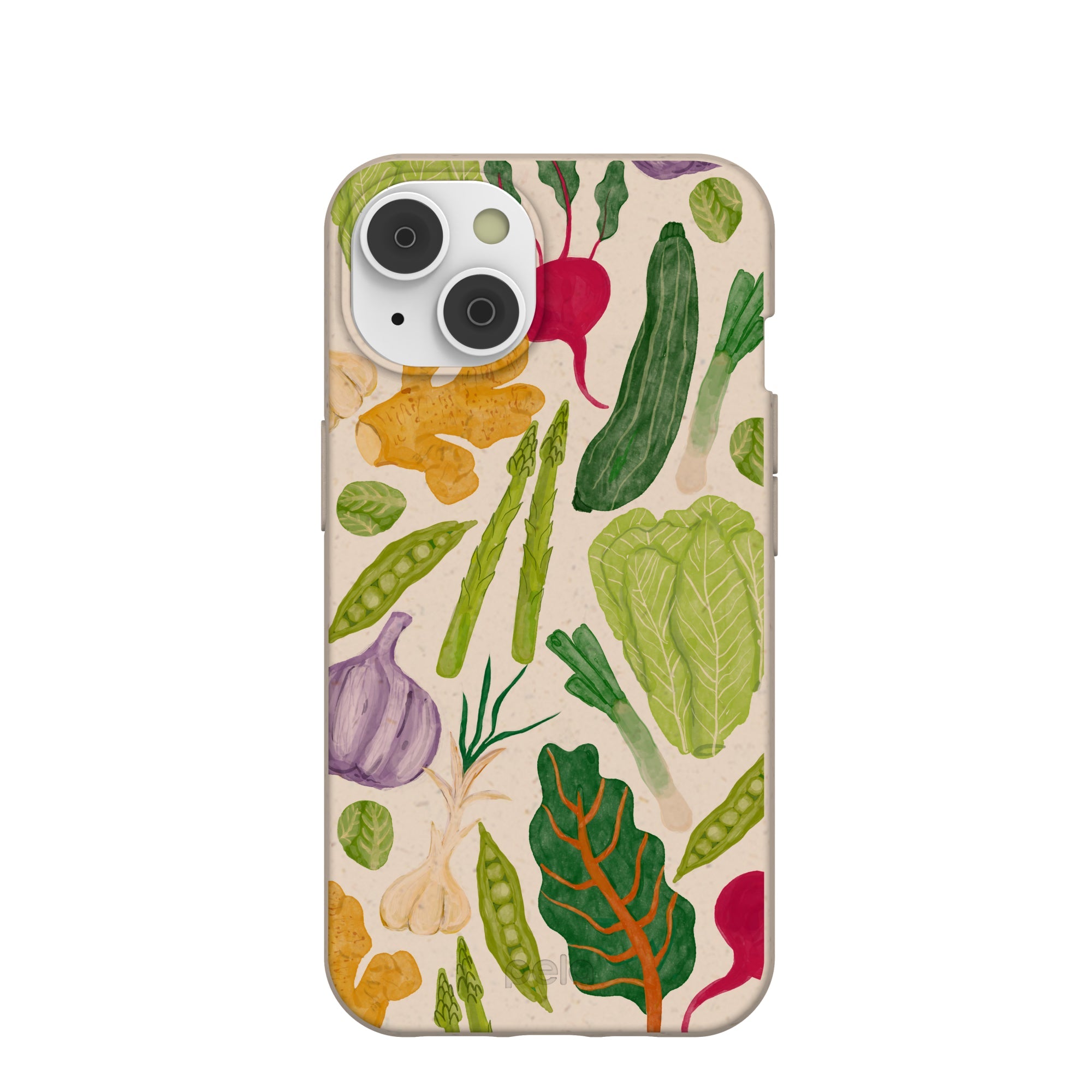 Seashell Veggie Patch iPhone 14/16e Case Refurbished - Pela Case refurbished available on Cerqular
