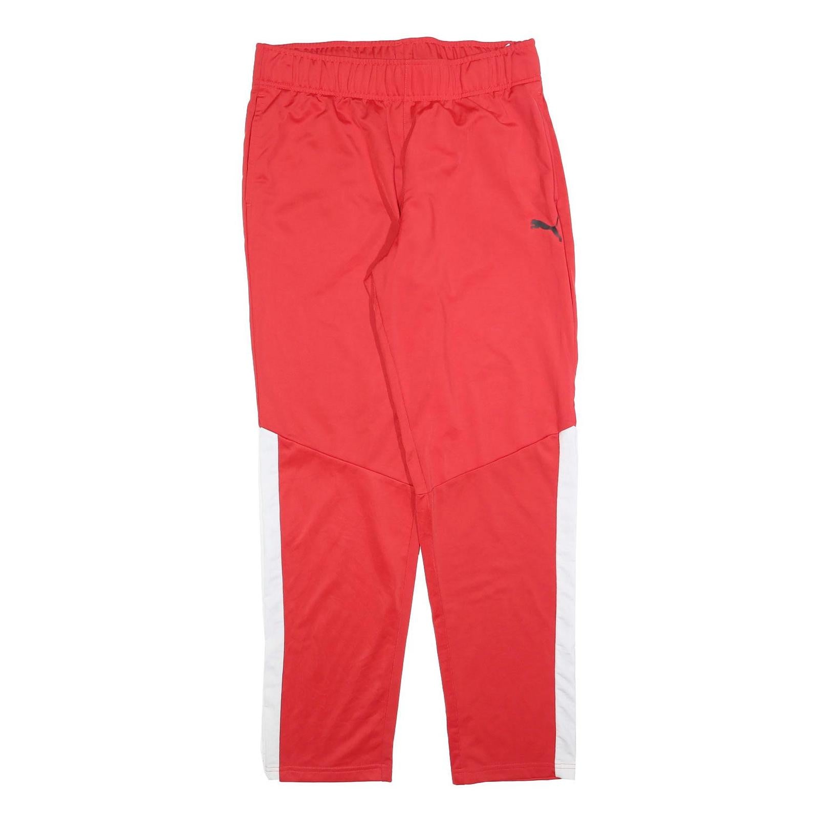 PUMA Mens Joggers Red & White Slim Tapered L W32 L30 Sportswear Casual Refurbished - N/A refurbished available on Cerqular