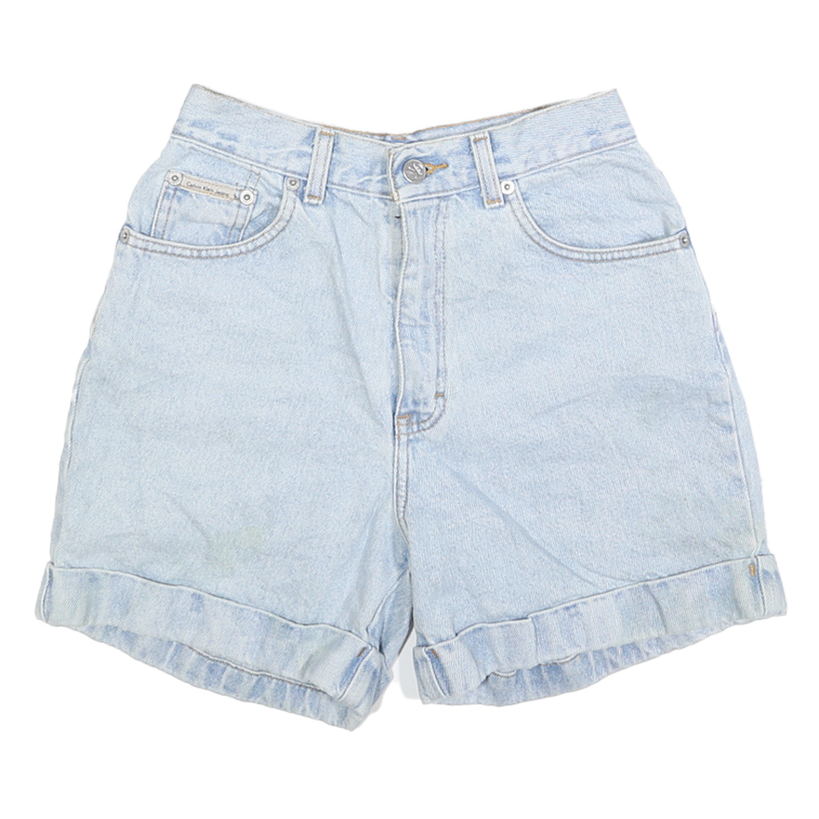 CALVIN KLEIN JEANS Womens Shorts Blue Denim Casual XXS W24 Refurbished - N/A refurbished available on Cerqular