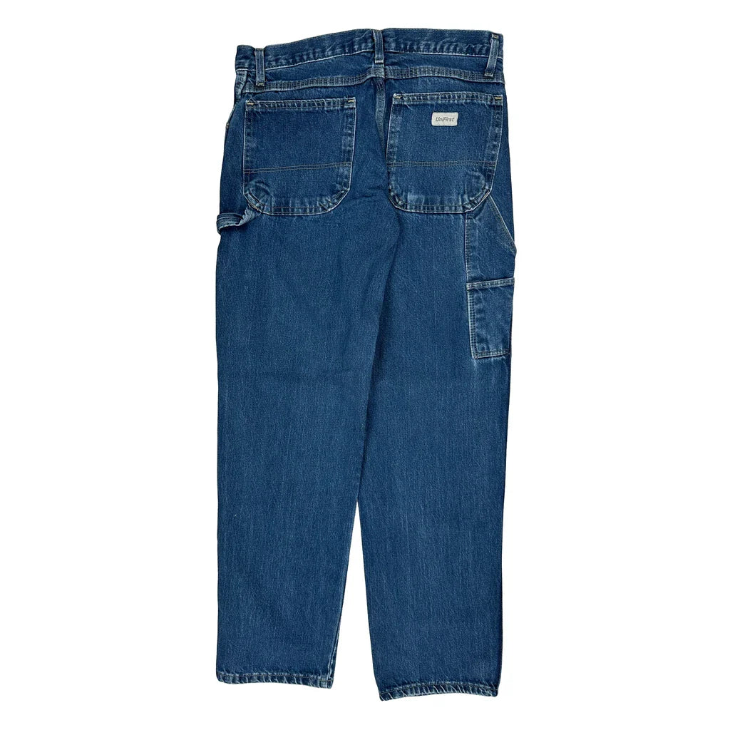 Unifirst Carpenter Jeans - 32W 30L Blue Cotton Refurbished - Thrifted (note: this is a term often used to describe second- refurbished available on Cerqular