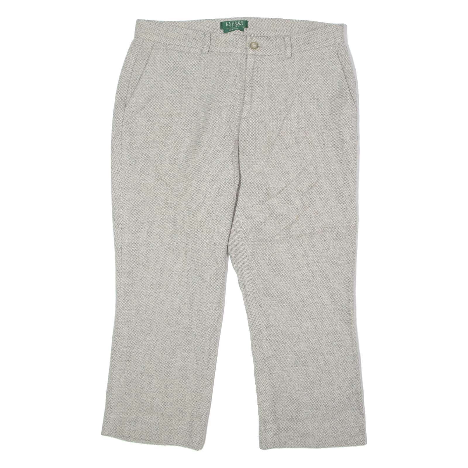 LAUREN RALPH LAUREN Camaron Petite Womens Trousers Grey Straight Wool W34 L23 Refurbished - N/A refurbished available on Cerqular