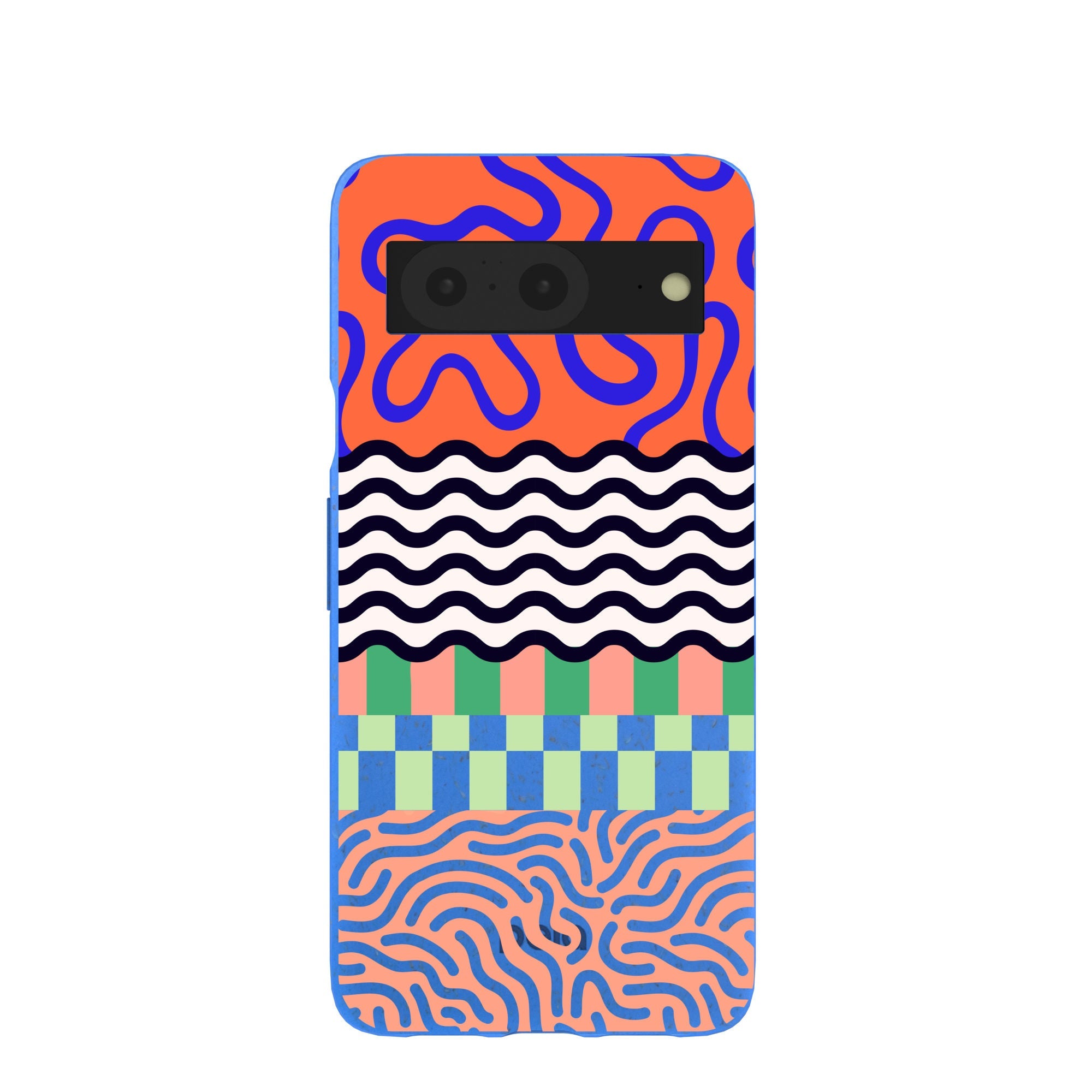Electric Blue Tangerine Mix Google Pixel 8 Case Refurbished - Pela Case refurbished available on Cerqular