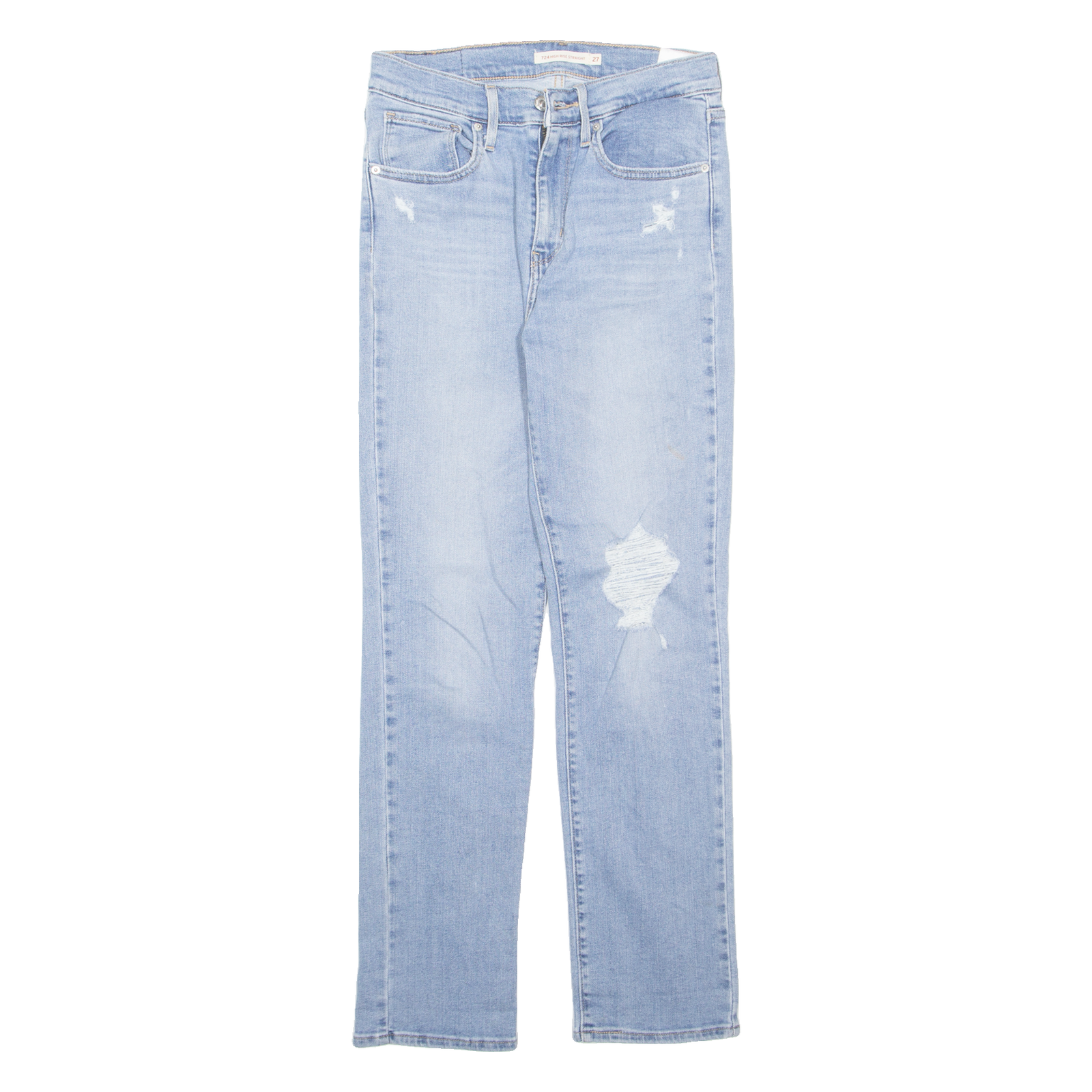 LEVI'S Womens Jeans Blue Regular Straight W27 L28 Refurbished - N/A refurbished available on Cerqular