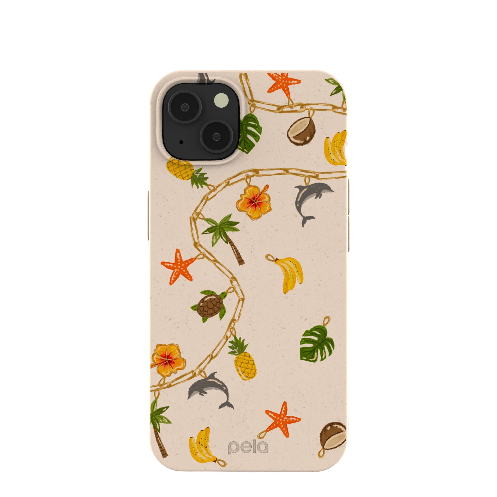 Seashell Island Charms iPhone 13 Case Refurbished - Pela Case refurbished available on Cerqular