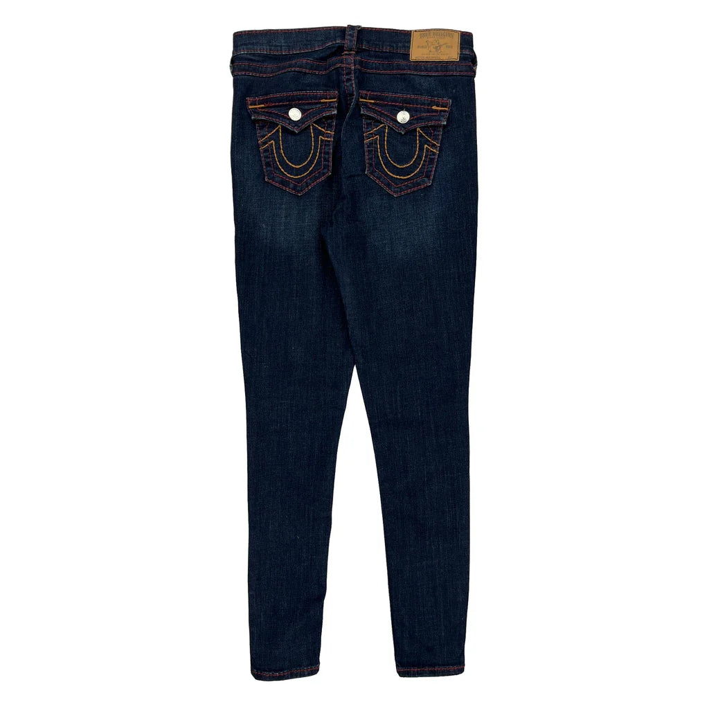 True Religion Skinny Jeans - 30W UK 10 Dark Wash Cotton Refurbished - Thrifted (note: this is a term often used to describe second- refurbished available on Cerqular