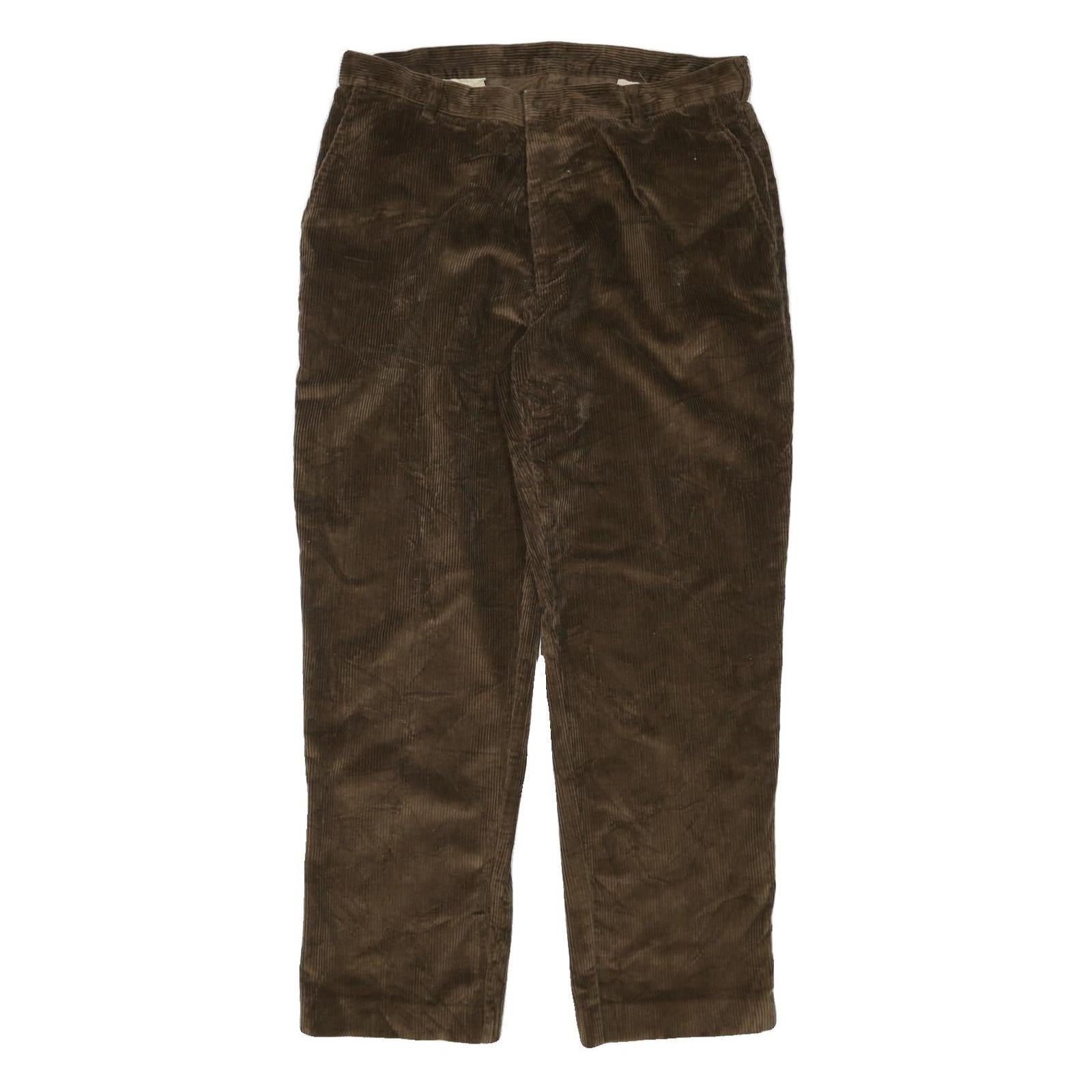 JOS A BANK Mens Cotton Blend Brown Regular Straight Trousers W38 L32 Casual Refurbished - N/A refurbished available on Cerqular