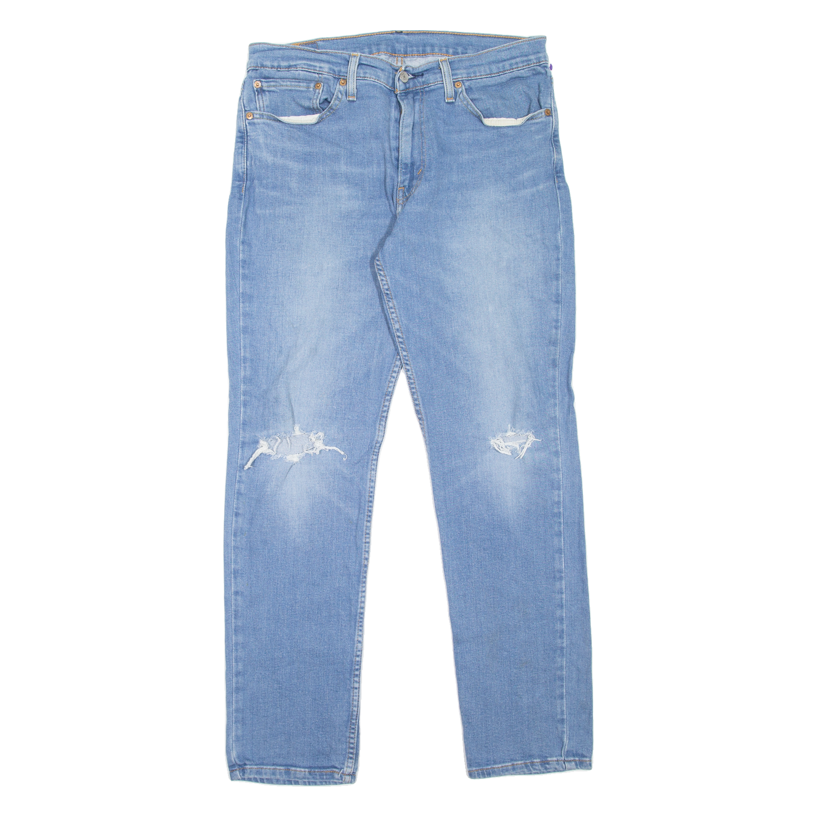LEVI'S 511 Jeans Distressed Mens Blue Slim Straight Stone Wash W34 L32 Refurbished - N/A refurbished available on Cerqular
