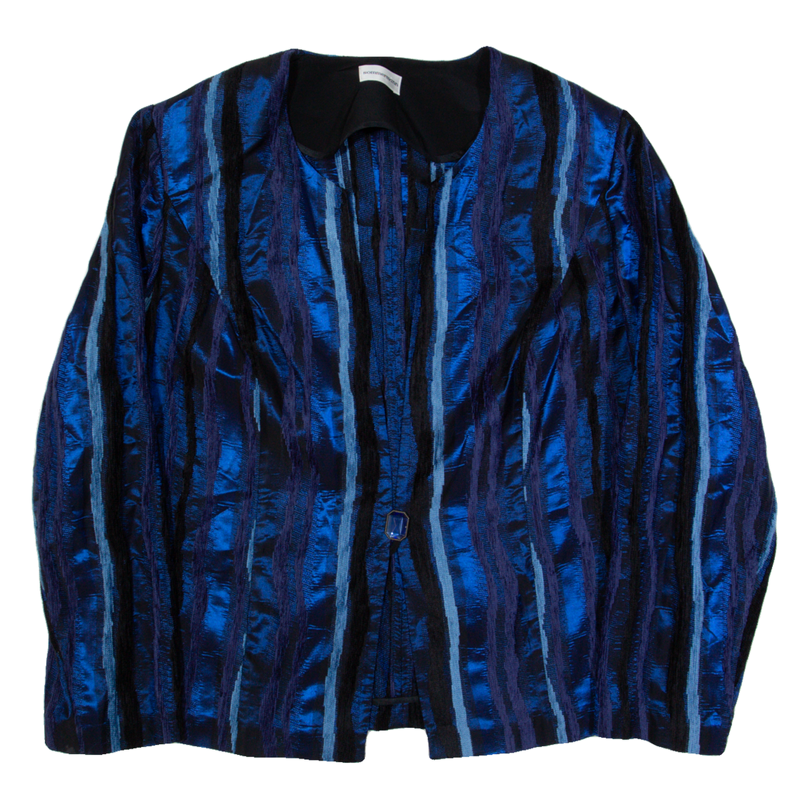 SOMMERMAN Lightweight Womens Blazer Jacket Blue 90s Striped L Refurbished - N/A refurbished available on Cerqular