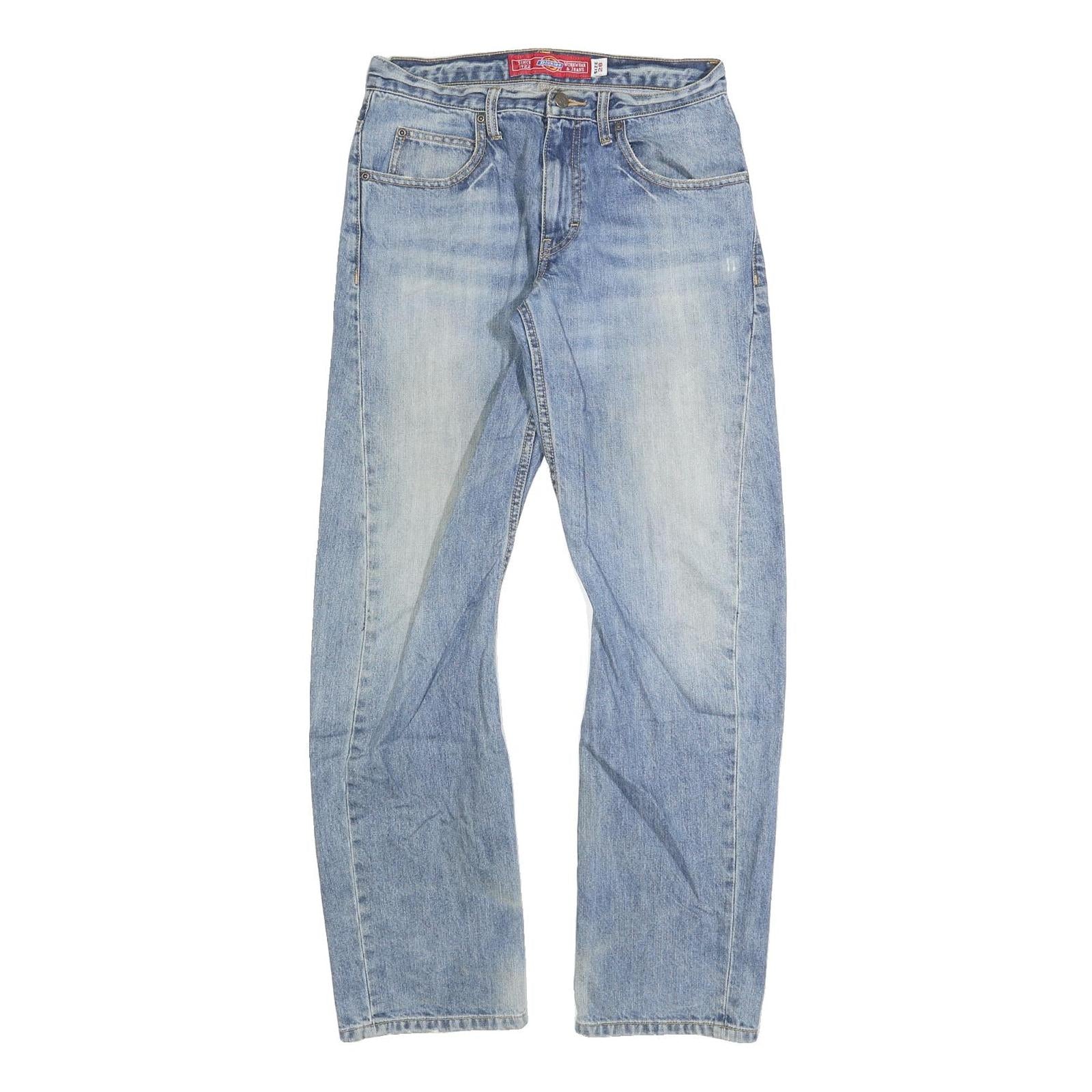 DICKIES Mens Regular Fit Straight Leg Denim Light Blue Cotton Blend Jeans W28 Refurbished - N/A refurbished available on Cerqular