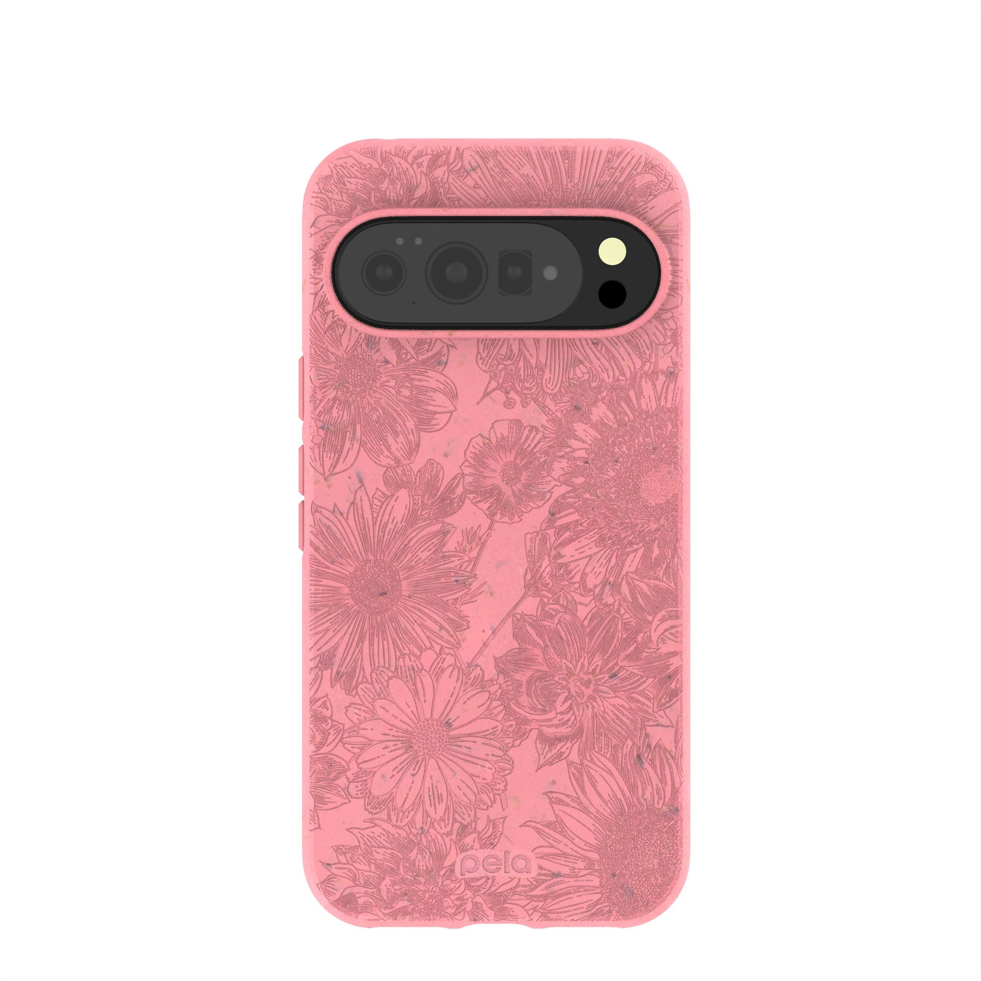 Bubblegum Pink Flora Google Pixel 10 Pro XL Case Refurbished - Pela Case refurbished available on Cerqular
