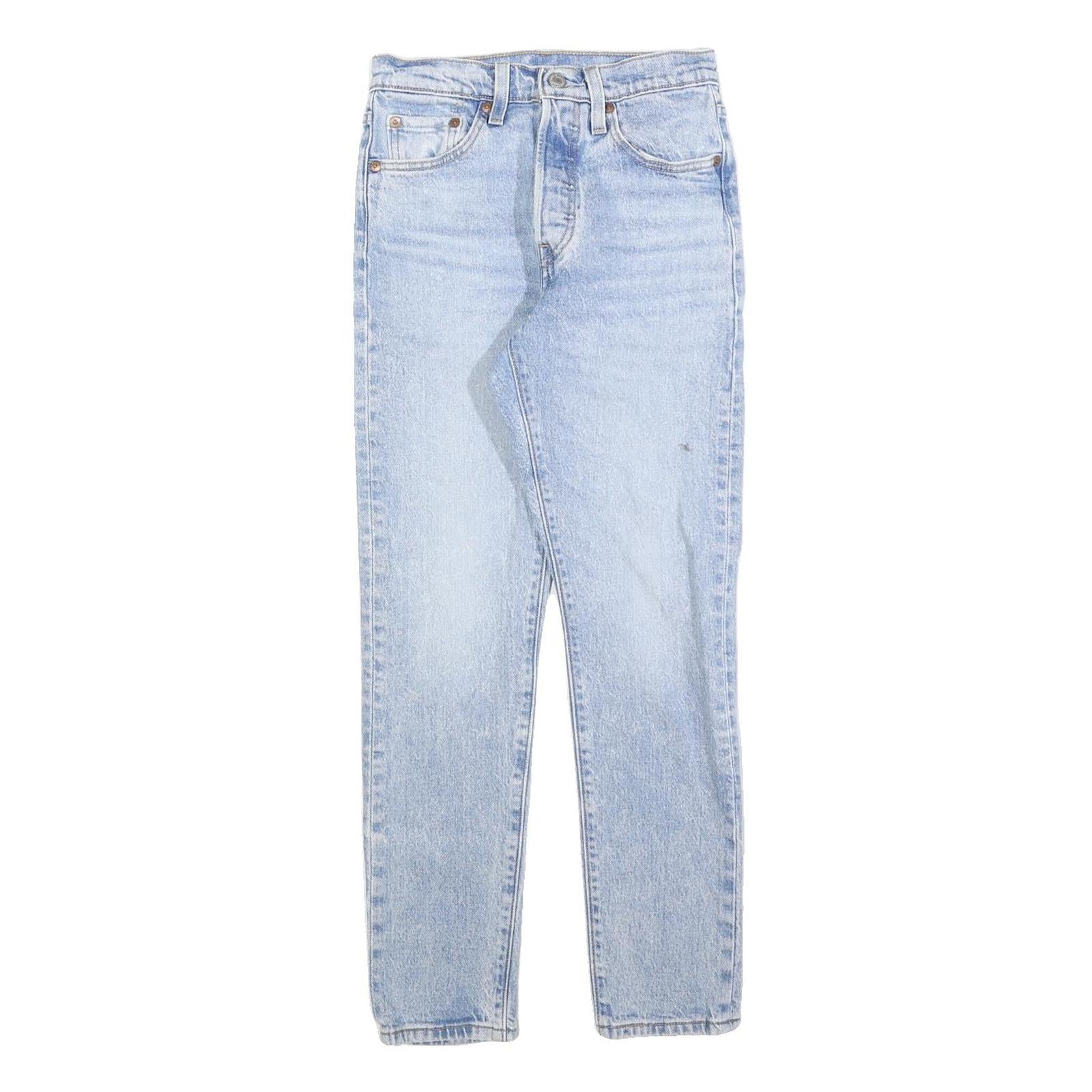 LEVI'S 501S Womens Jeans Blue Regular Straight Denim Light W24 L28 Classic Cut Refurbished - N/A refurbished available on Cerqular
