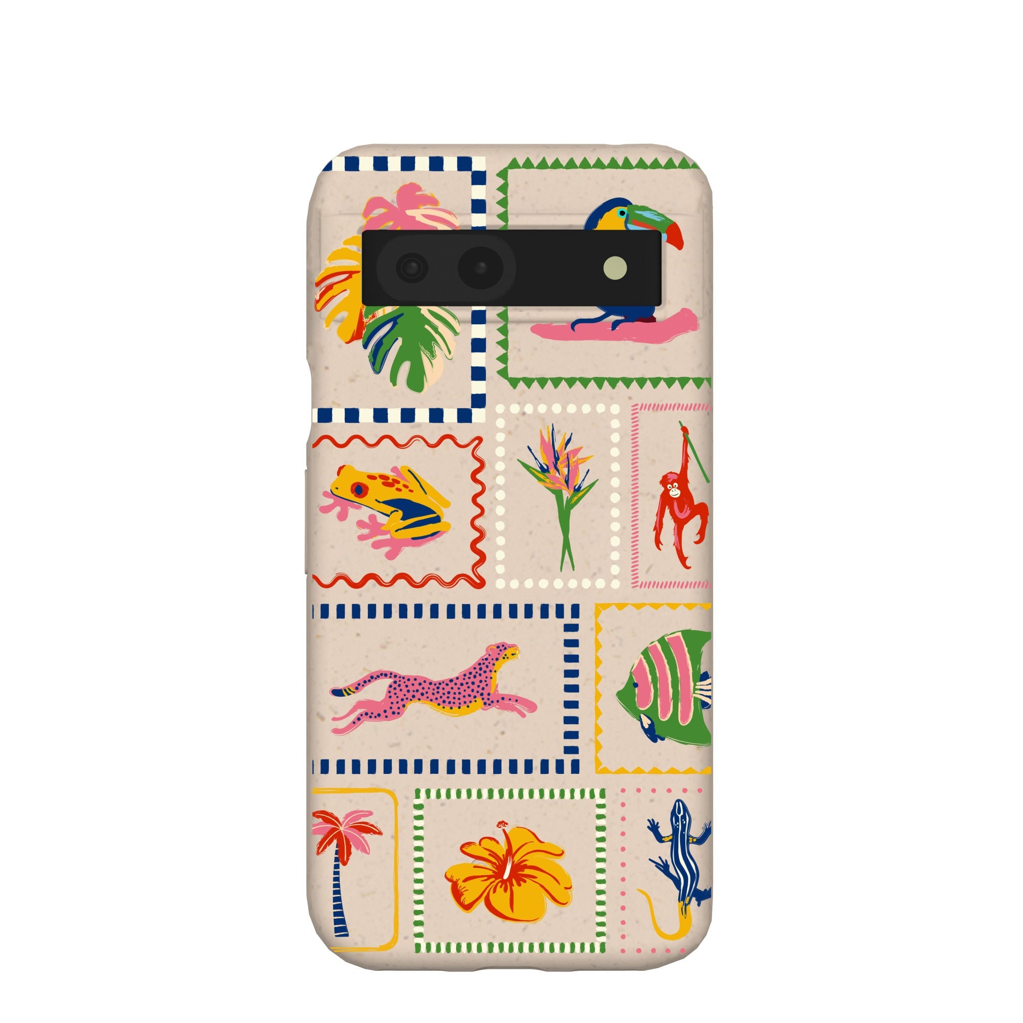 Seashell Tropical Paradise Google Pixel 8a Case Refurbished - Pela Case refurbished available on Cerqular