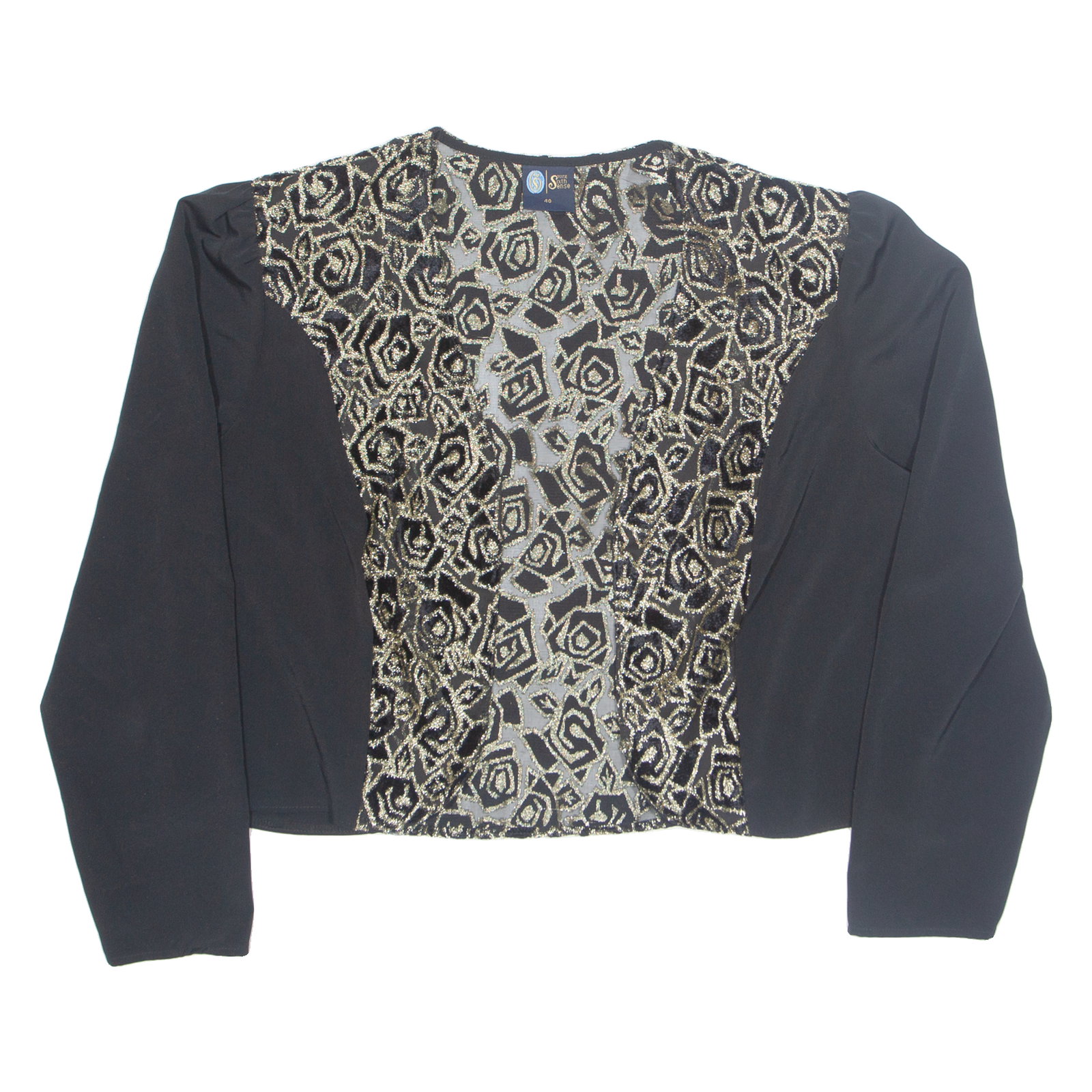 YOUR SIXTH SENSE Womens Kimono Blouse Black 90s Crazy Pattern M Refurbished - N/A refurbished available on Cerqular