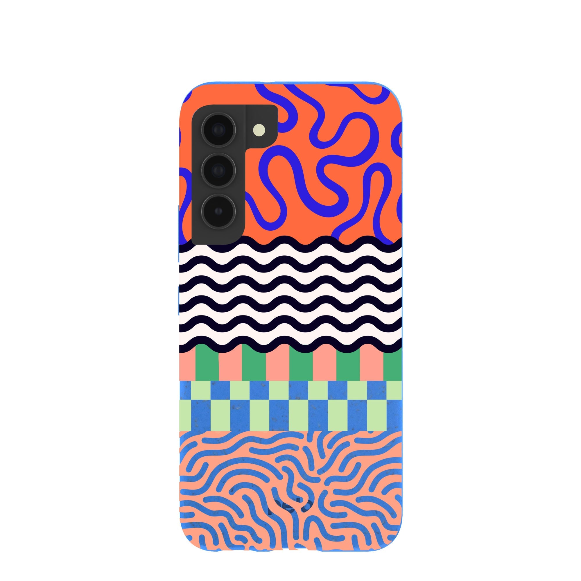Electric Blue Tangerine Mix Samsung Galaxy S22 Case Refurbished - Pela Case refurbished available on Cerqular
