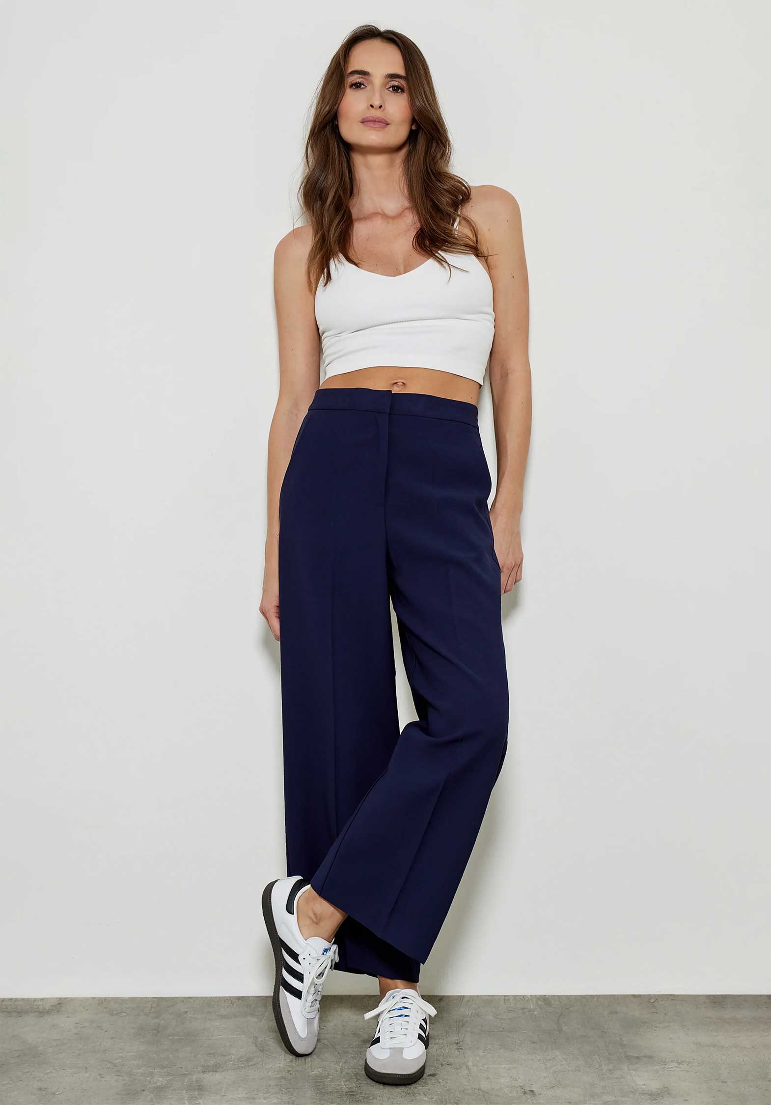 Pants 53277leyla Navy | Color: NAVY | Size: FR-40 Refurbished - N/A (I could not find a well-known brand with this name refurbished available on Cerqular