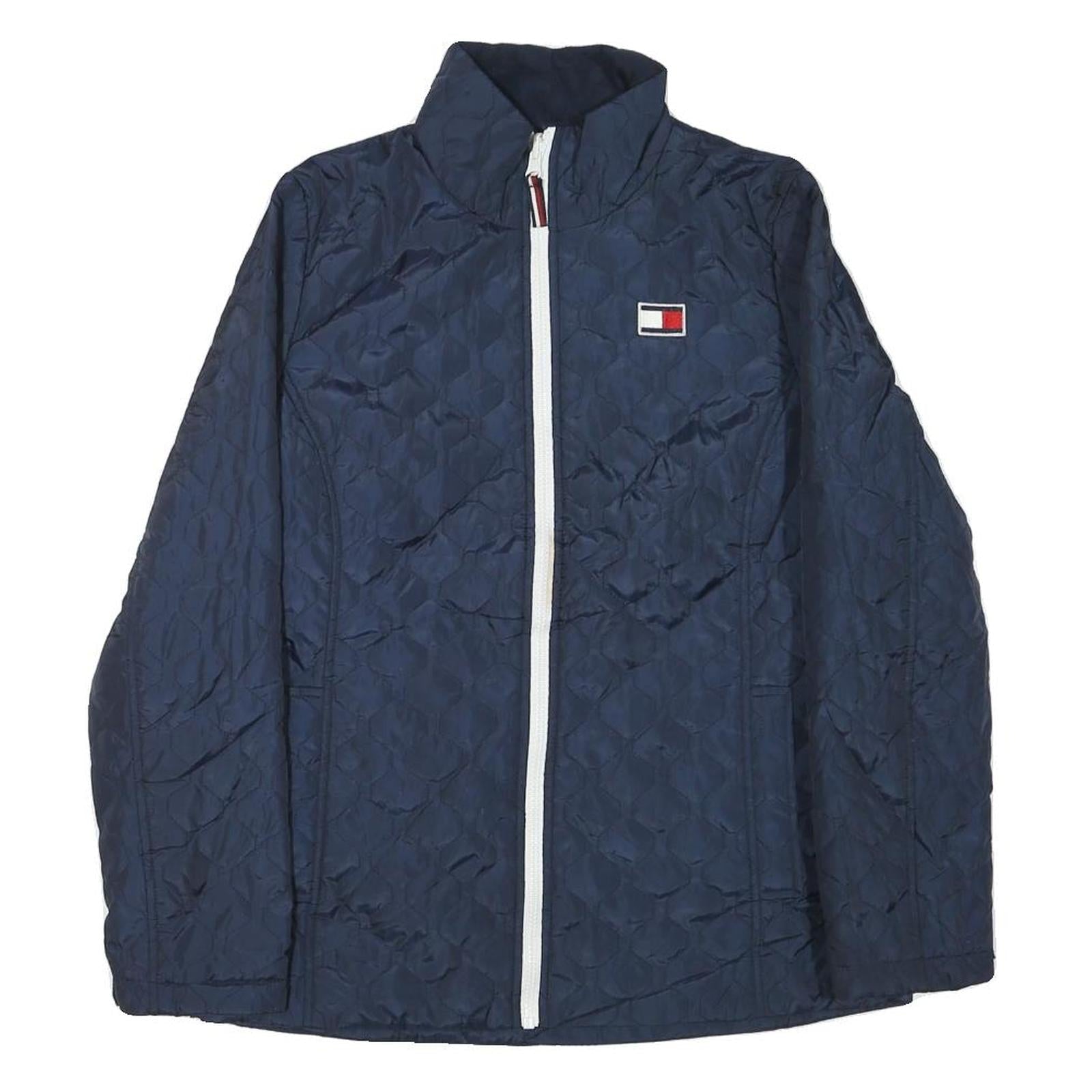 TOMMY HILFIGER Womens Navy Blue Quilted Jacket S Cotton Blend Zip Casual Refurbished - N/A refurbished available on Cerqular