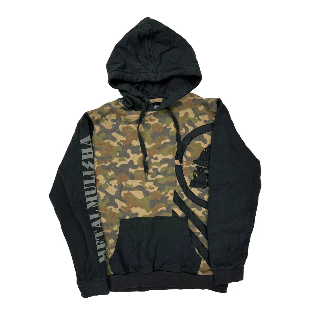 Metal Mulisha Camo Hoodie - Small Black Cotton Refurbished - Thrifted (note: this is a term often used to describe second- refurbished available on Cerqular
