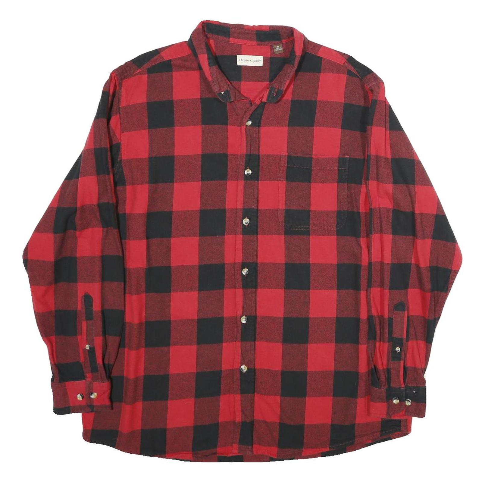 Buy HOBBS CREEK Mens Red & Black Check Shirt XL Long Sleeve Casual Cotton Refurbished - $19.49 HOBBS CREEK Mens Red & Black Check Shirt XL Long Sleeve Casual Cotton Refurbished - N/A refurbished available on Cerqular