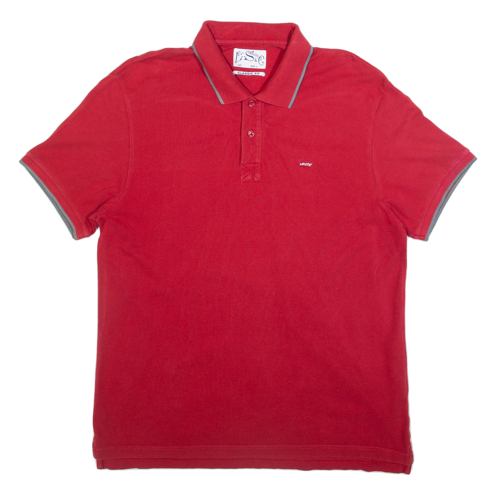 LEVI'S Oversized Mens Polo Shirt Red L Refurbished - N/A refurbished available on Cerqular