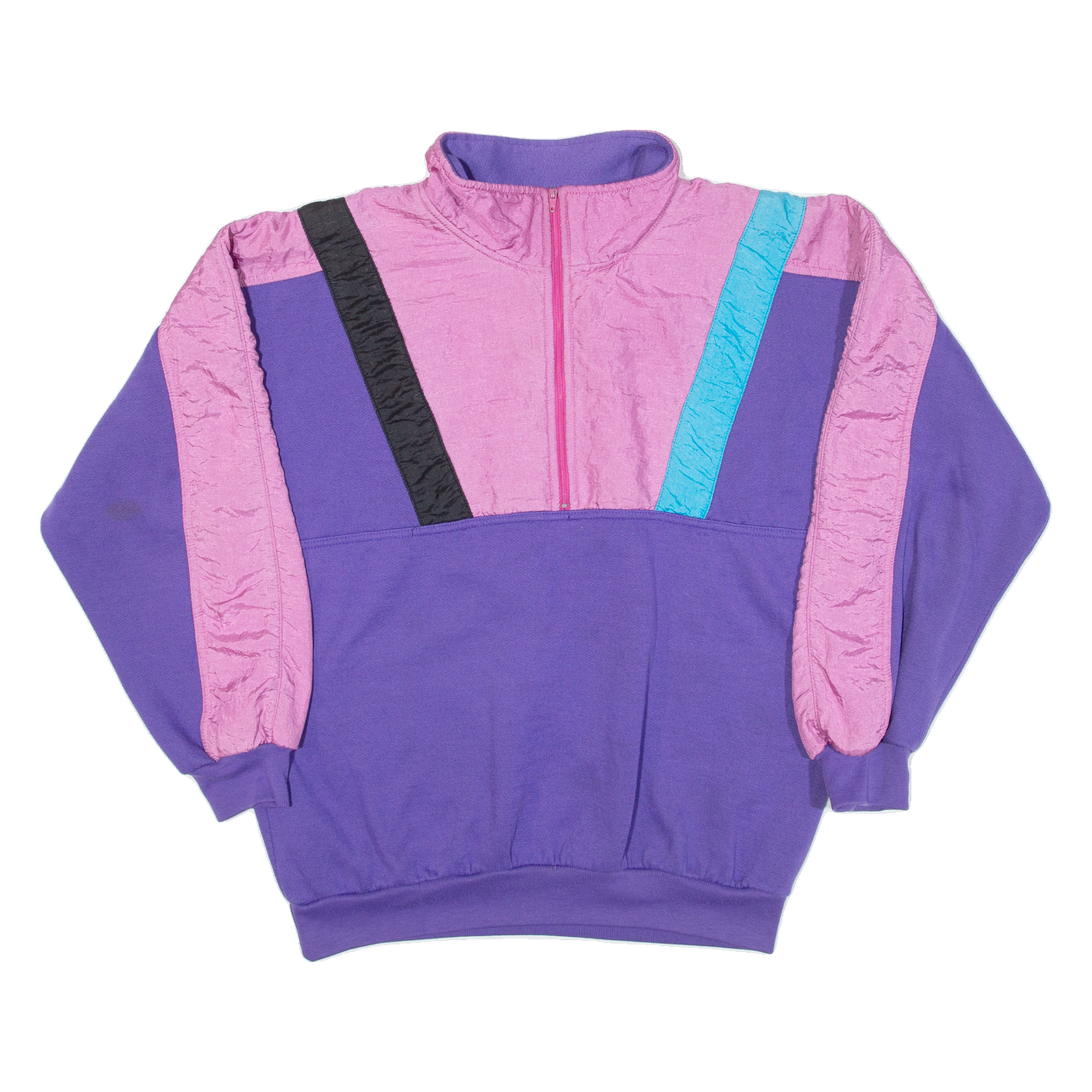 ASHLEY HILL Womens Sweatshirt Purple 1/4 Zip M Refurbished - N/A refurbished available on Cerqular