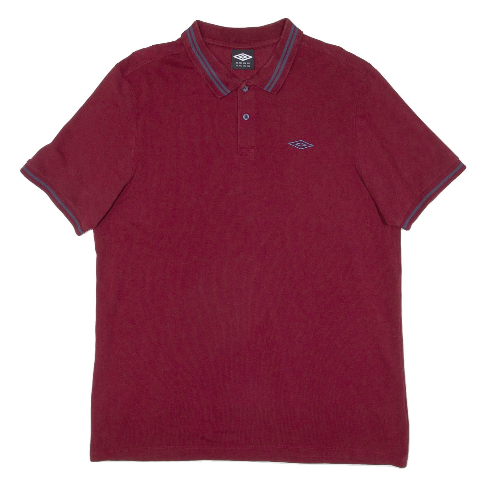 UMBRO Mens Polo Shirt Maroon 2XL Refurbished - N/A refurbished available on Cerqular