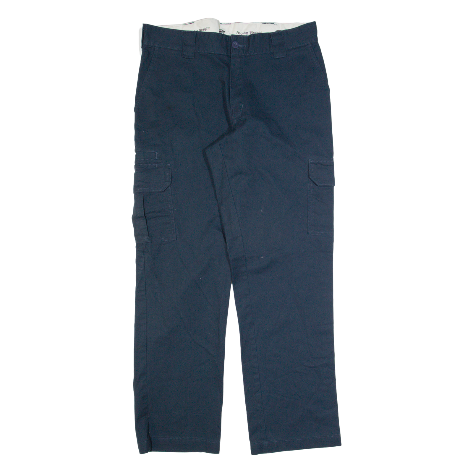 DICKIES Workwear Mens Trousers Blue Regular Straight W34 L32 Refurbished - N/A refurbished available on Cerqular
