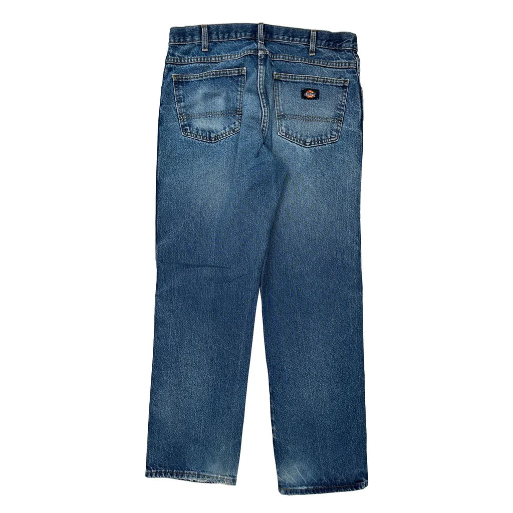 Dickies Jeans - 33W 32L Blue Cotton Refurbished - Thrifted (note: this is a term often used to describe second- refurbished available on Cerqular