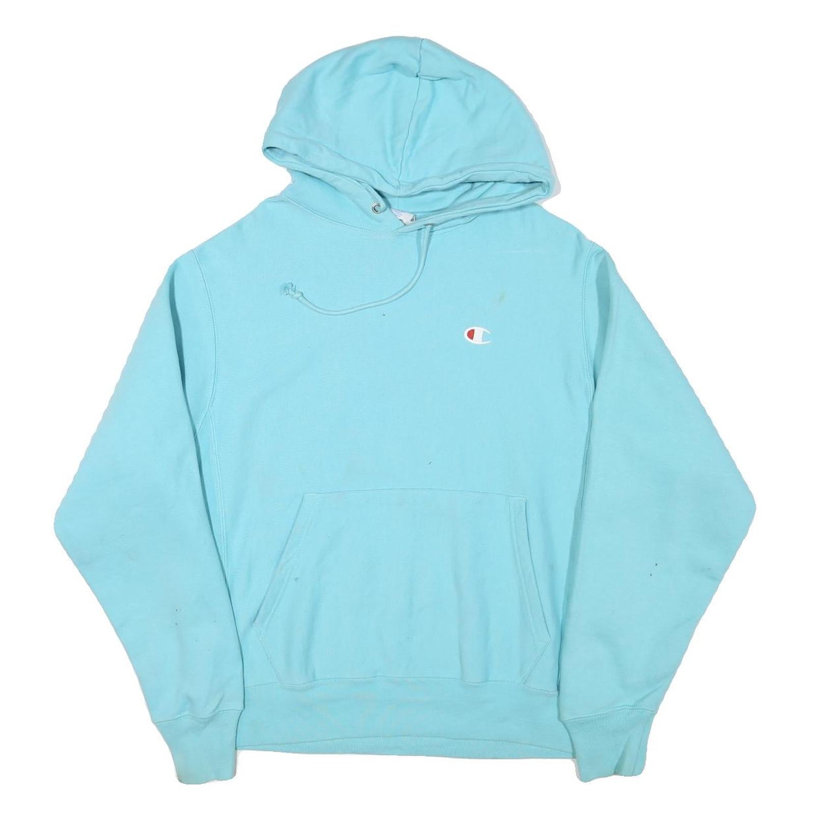 CHAMPION Mens Blue Pullover Hoodie M Cotton Blend Casual Lightweight Sweatshirt Refurbished - N/A refurbished available on Cerqular