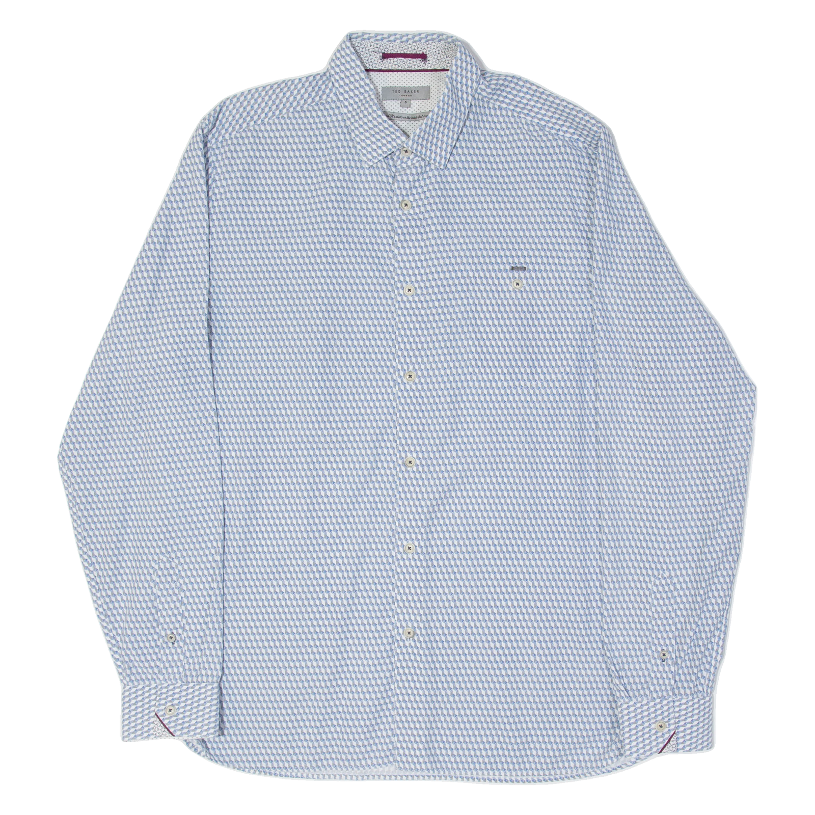 Buy TED BAKER Mens Shirt Blue Geometric Long Sleeve M Refurbished - $17.15 TED BAKER Mens Shirt Blue Geometric Long Sleeve M Refurbished - N/A refurbished available on Cerqular