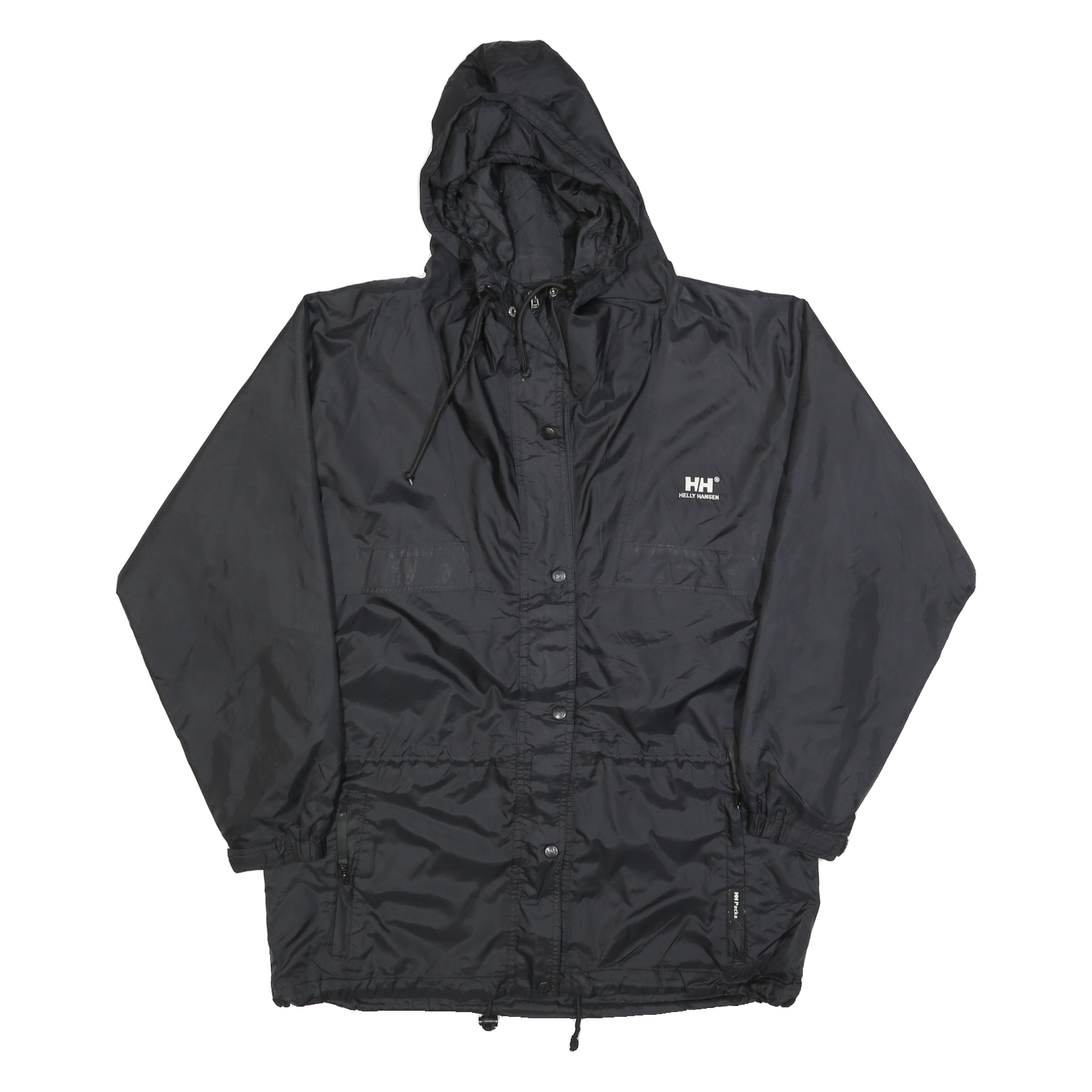HELLY HANSEN Womens Black Outdoor Jacket L Polyester Plain Zip Hooded Refurbished - N/A refurbished available on Cerqular