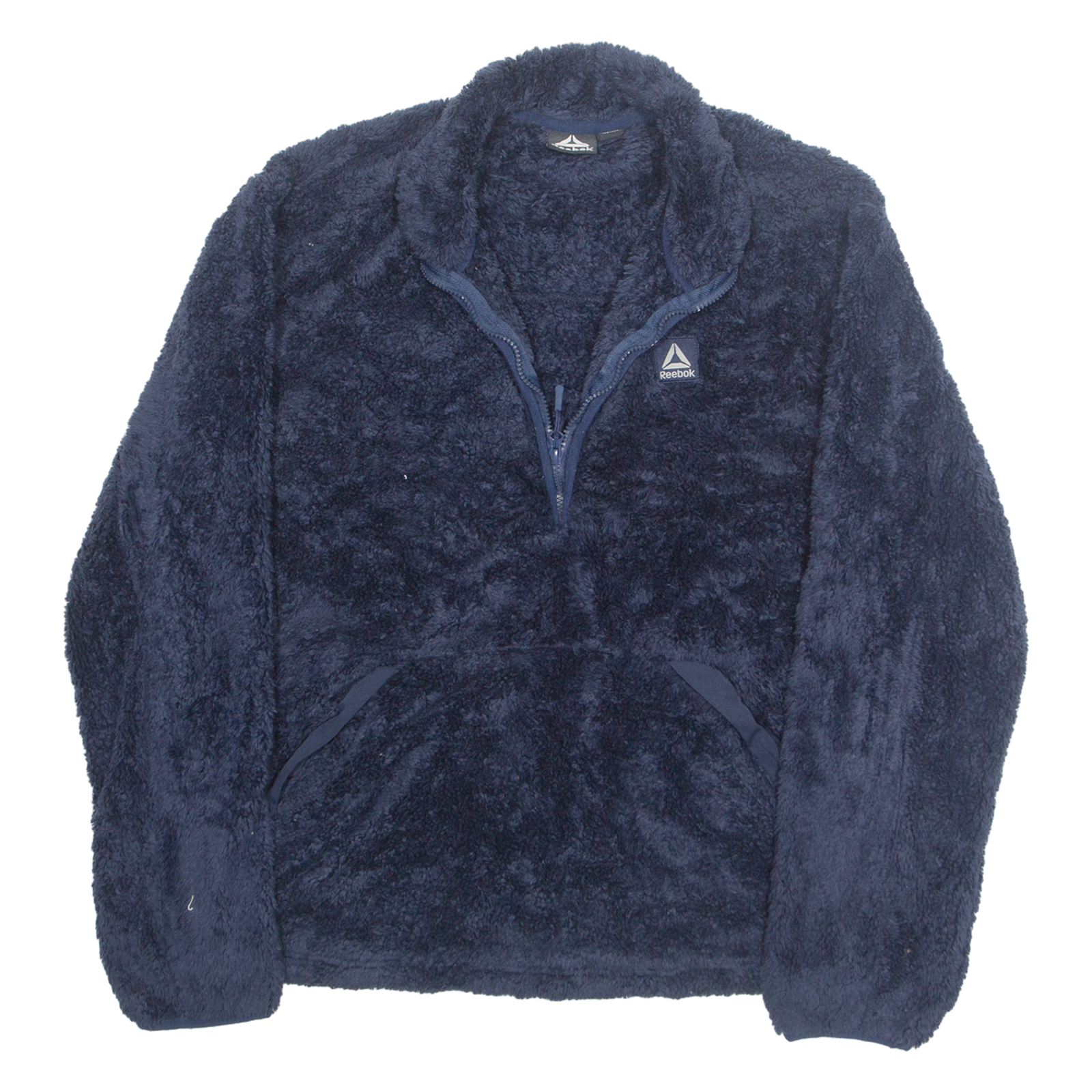 REEBOK Teddy 1/2 Zip Fleece Womens Pullover Jacket Blue XL Refurbished - N/A refurbished available on Cerqular