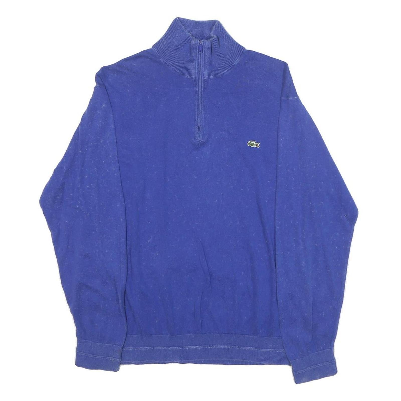 LACOSTE Mens Blue Pullover Plain Crew Neck Basic Knit Jumper XL Cashmere Blend Refurbished - N/A refurbished available on Cerqular