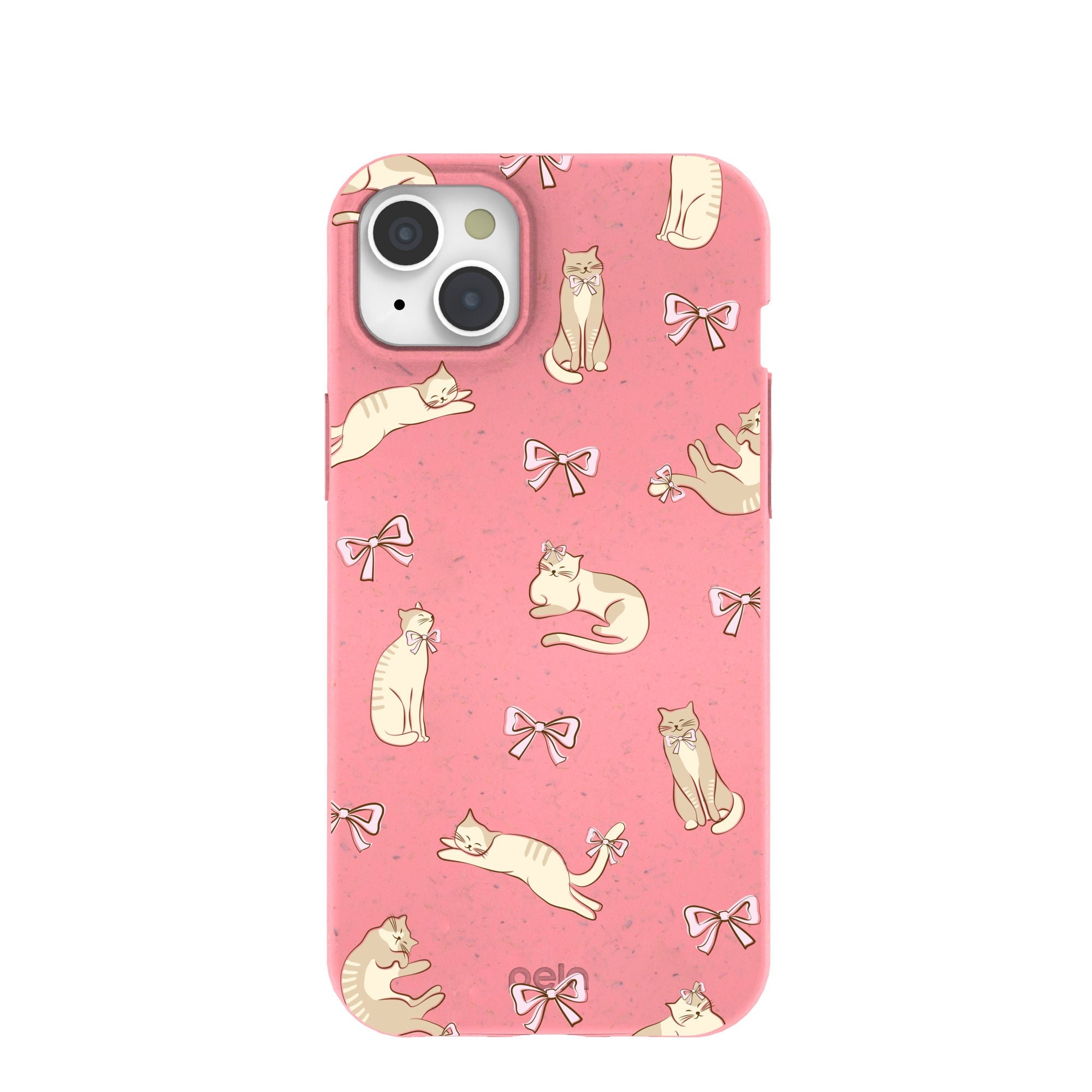 Bubblegum Pink Purrfection iPhone 15 Plus Case Refurbished - Pela Case refurbished available on Cerqular